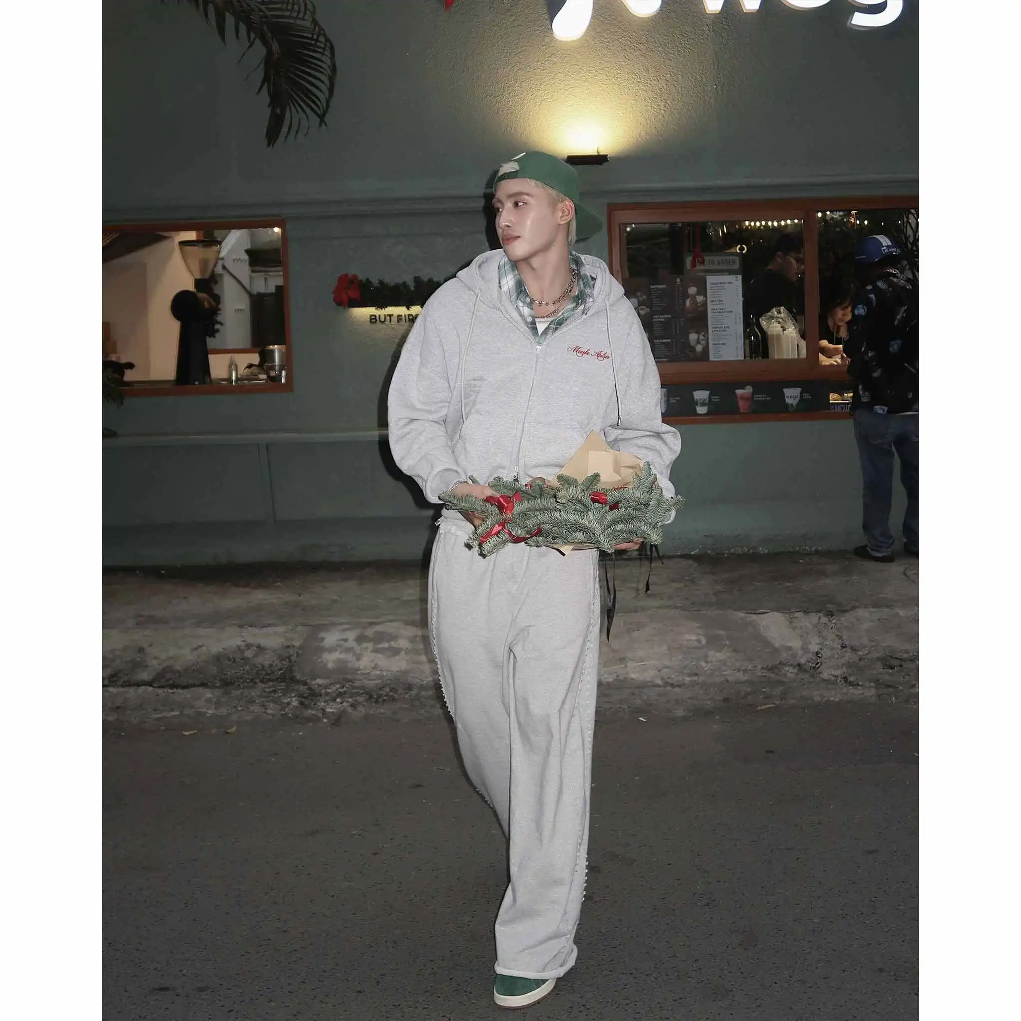 Áo hoodie zip form boxy Miucho Atelier nỉ 2 da thoáng mát dày dặn phong cách basic in typography 2712_thumbnail_2