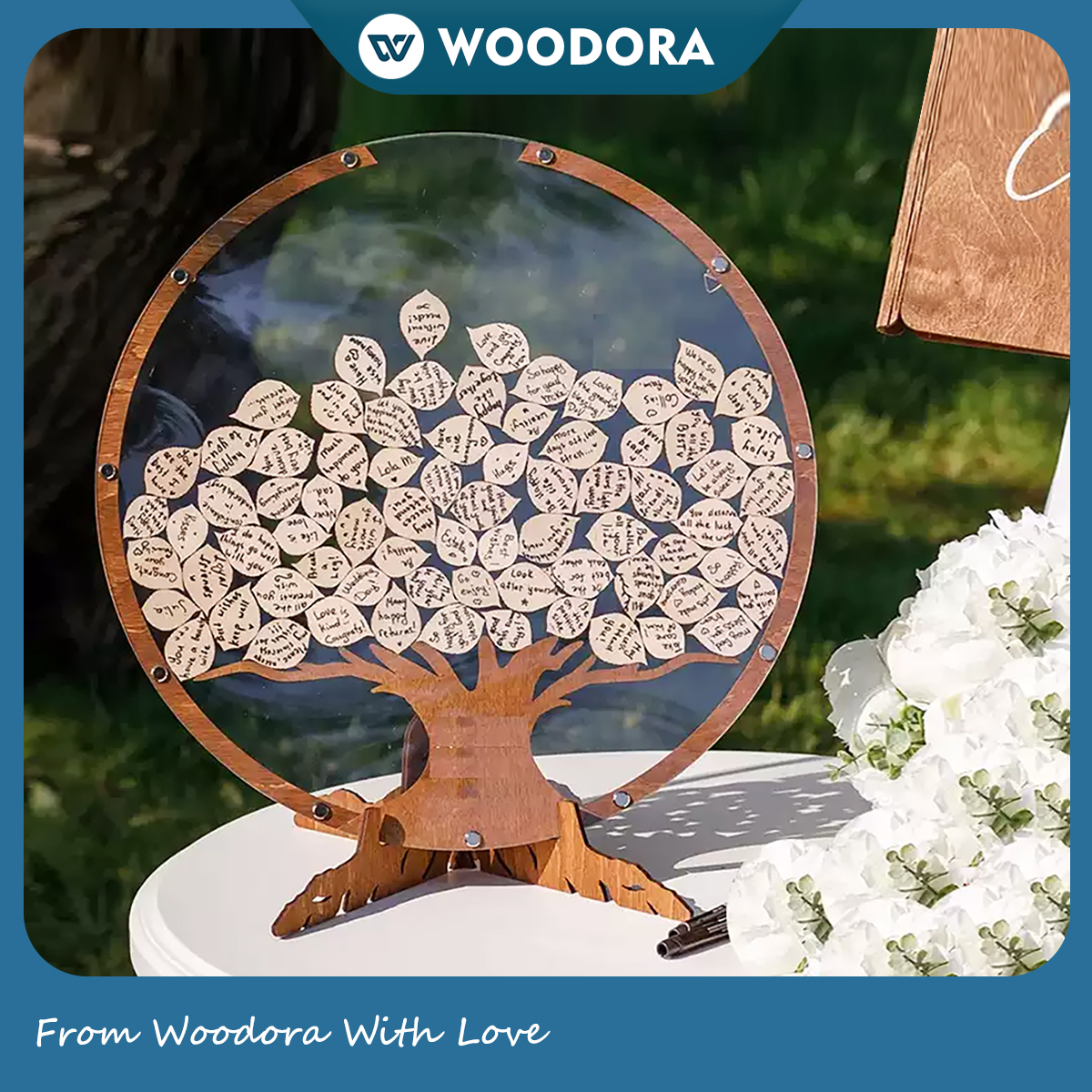 Tranh Thả Gỗ Đám Cưới, Sự Kiện, Công Ty, Sinh Nhật (Đủ phụ kiện) - Size tính theo chiều ngang