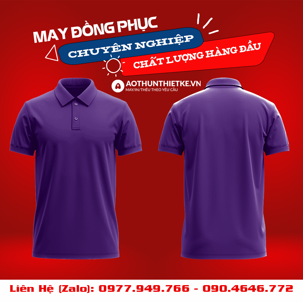 Áo Đồng Phục Polo Basic Tím Huê_thumbnail_0