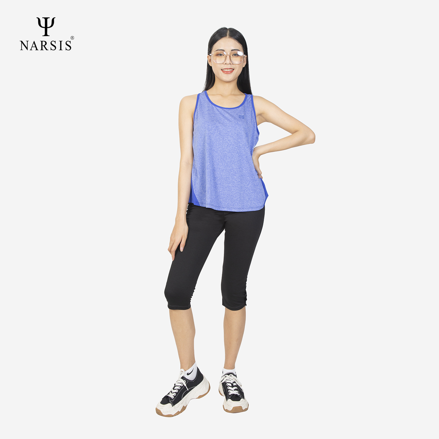 ÁO KIỂU NỮ L8004A NARSIS CHẤT LIỆU THOÁNG MÁT, DỄ CHỊU, THOẢI MÁI CẢ NGÀY, DỄ VẬN ĐỘNG_thumbnail_1