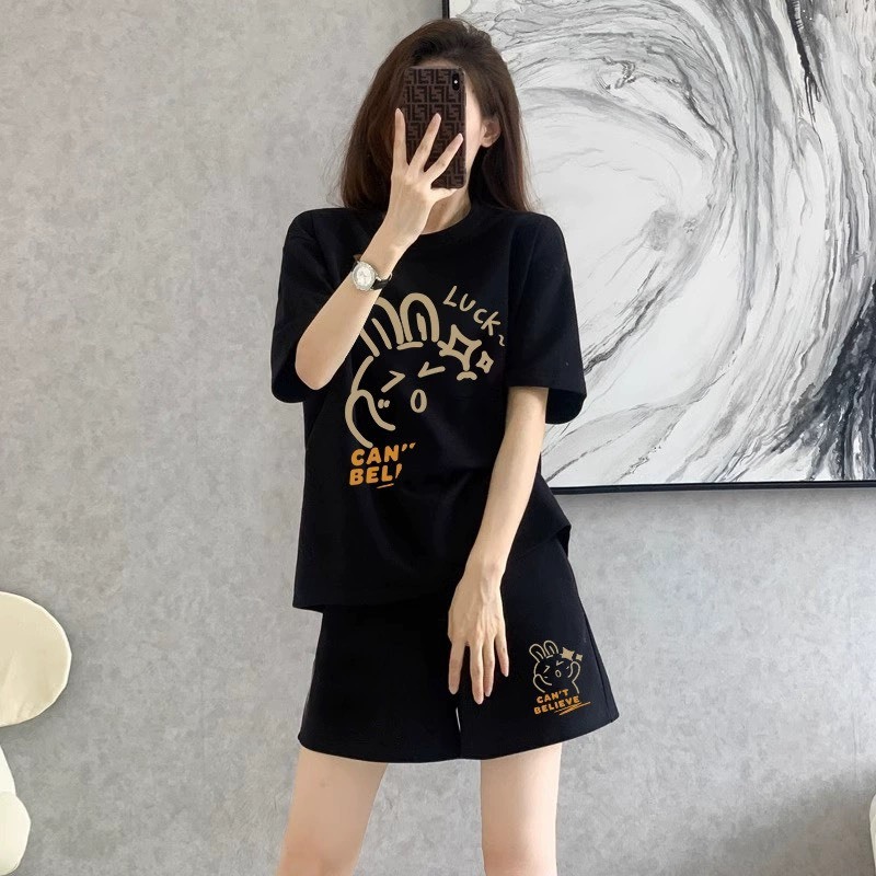 [Form Rộng] Đồ bộ nữ mùa hè - Set đồ nữ gồm áo thun+quần đùi cotton -  LOZA G0257_thumbnail_3
