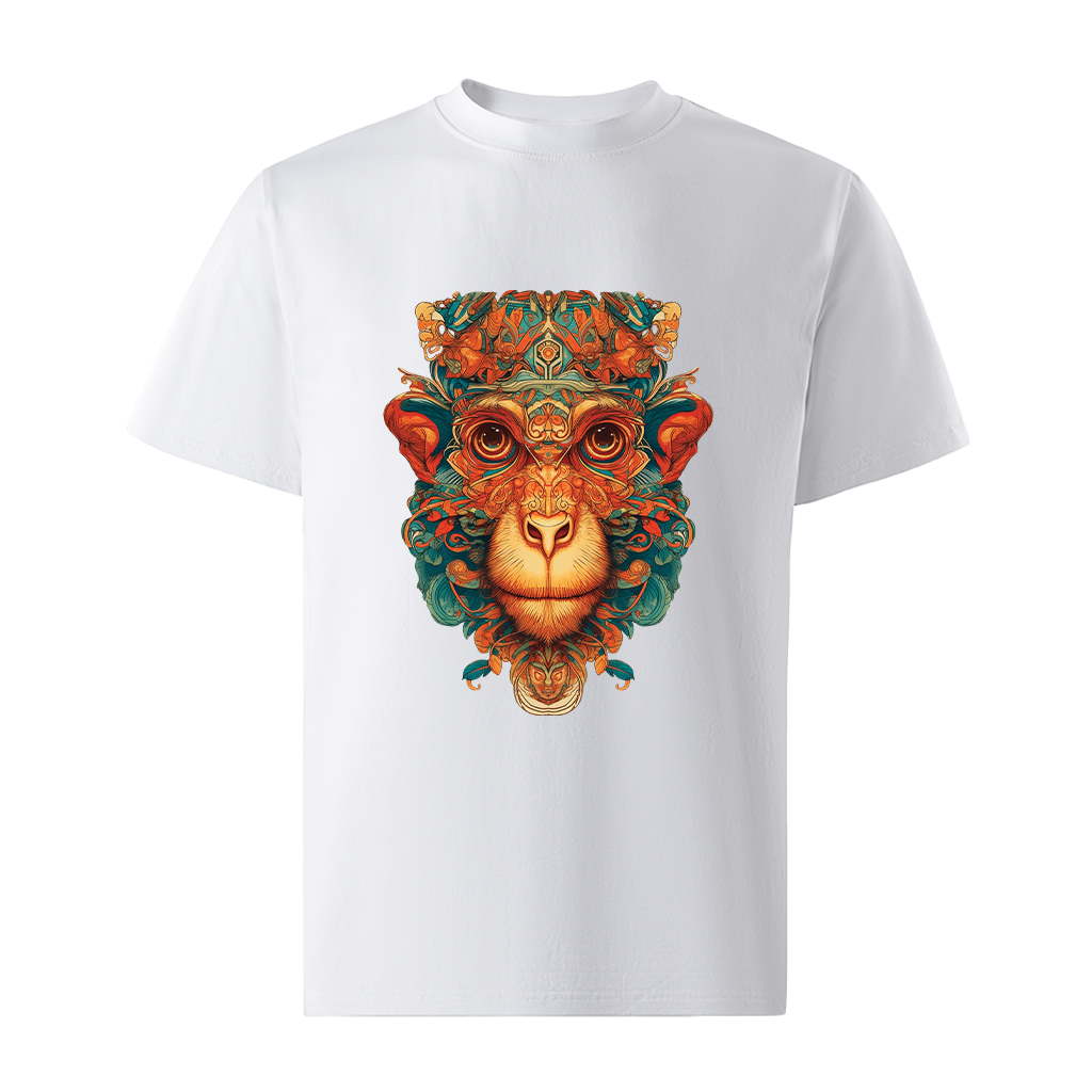 Áo thun nam form rộng ATD485 12 con giáp tuổi thân ( tuổi khỉ) Miucho Iconic cotton cổ tròn in graphic_thumbnail_0