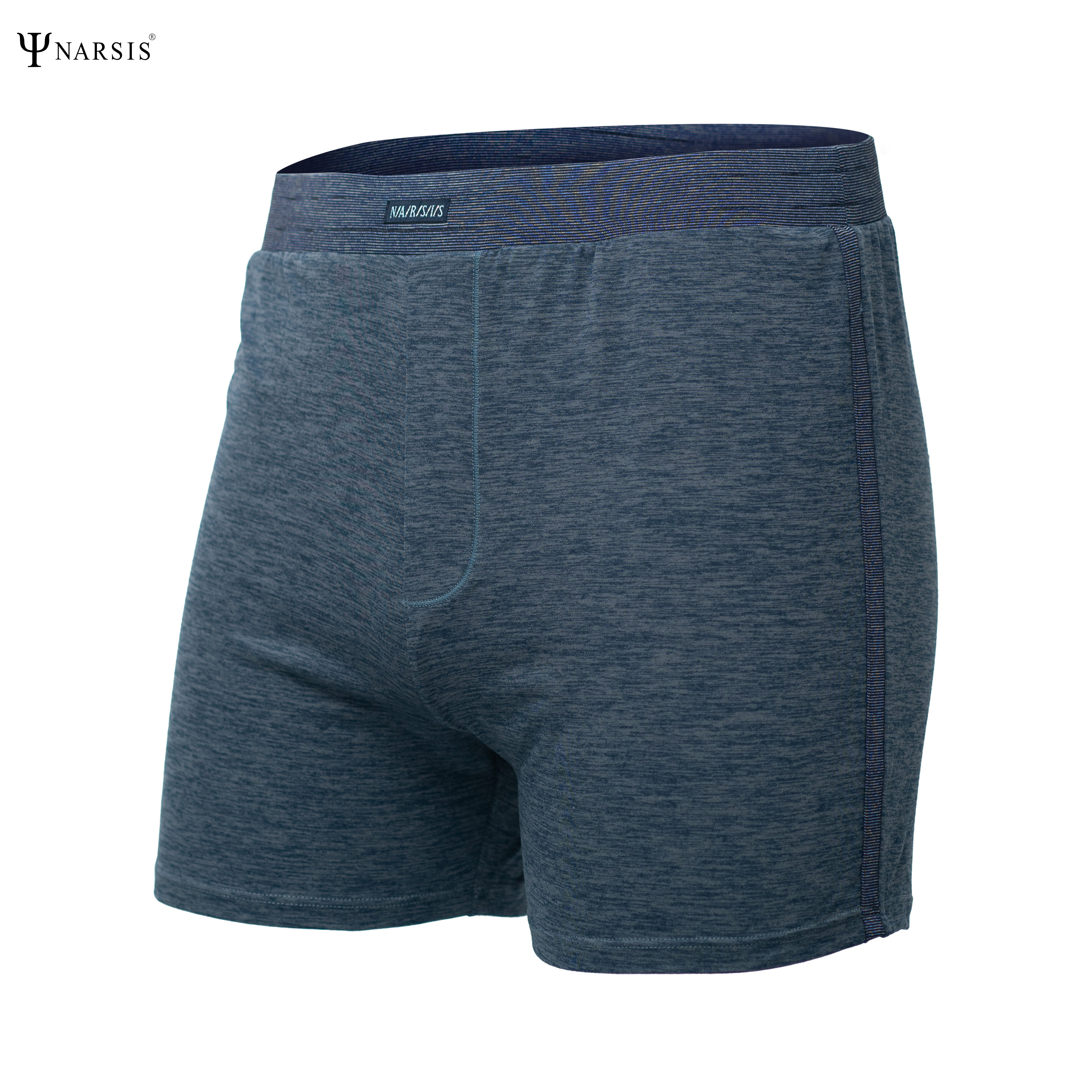 Quần đùi nam big size Narsis S25003 chất Poly Spandex màu Xanh đen, thiết kế thoáng khí, phù hợp mùa hè_thumbnail_0