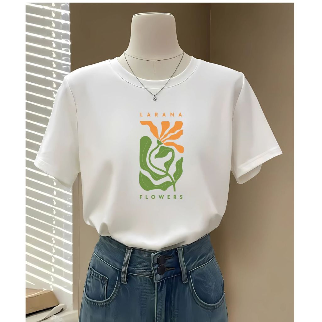 [Form Rộng] Áo phông nữ 𝐋𝐎𝐙𝐀 màu trắng chất liệu thun cotton co giãn 4 chiều - Mã G0275_thumbnail_4