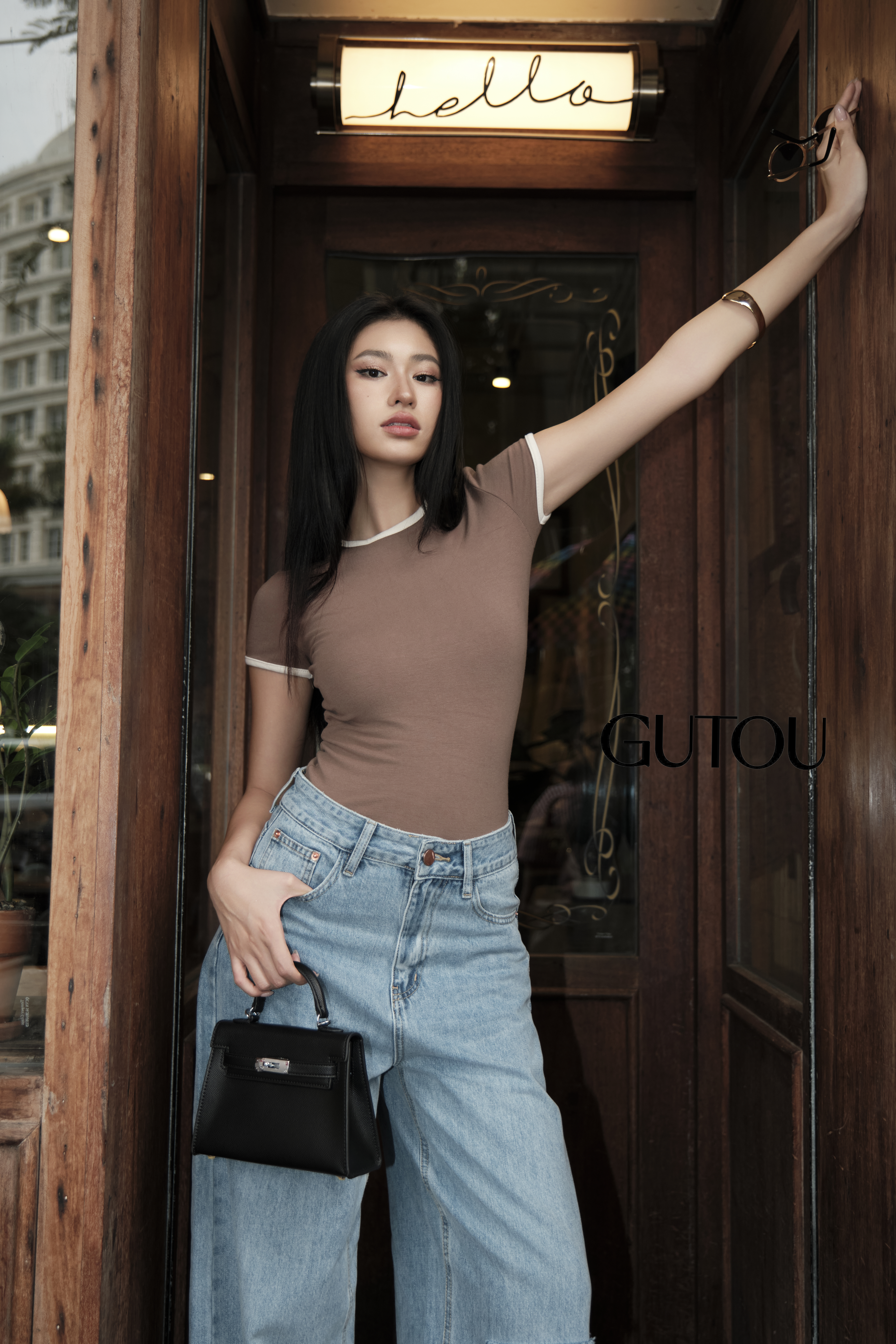 [ GUTOU ] Quần Jean Baggy Rách Gối Hekehego_thumbnail_4