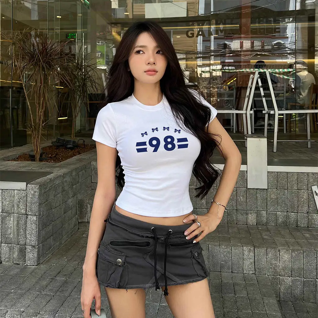 Áo baby tee nữ ôm body basic Beezy vải visco thoáng mát hack dáng in mix 3019_thumbnail_2