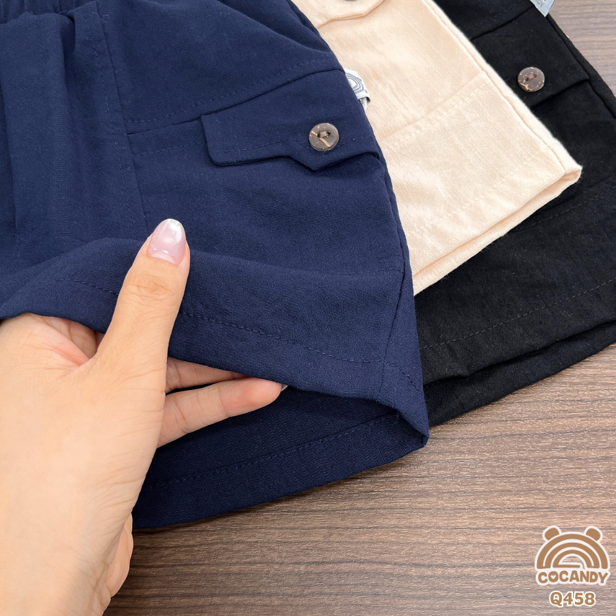 Quần cộc xước XANH can túi ốp kiểu 2 bên_thumbnail_6