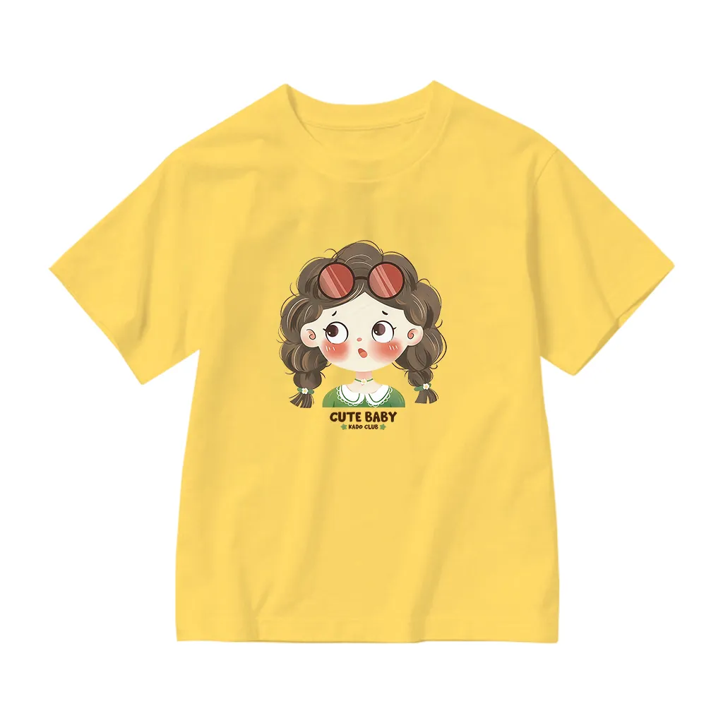 Áo thun bé gái cute baby Kado vải cotton thoáng mát thấm hút tốt thoải mái vận động in mix 2932_thumbnail_0
