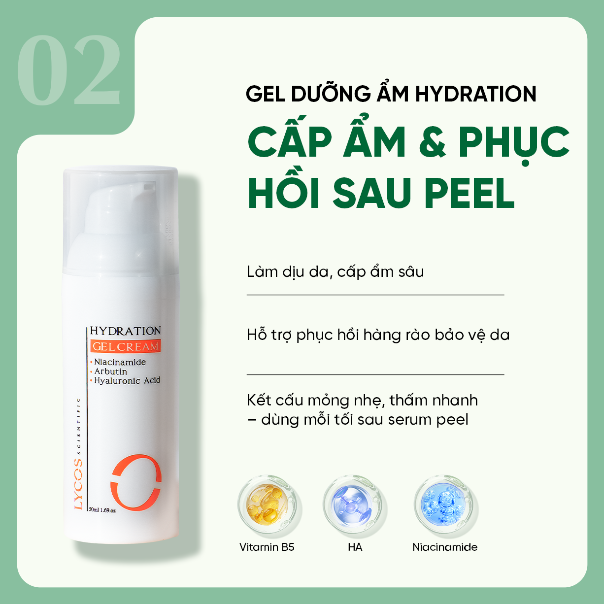 Combo Mờ Nám Sáng Khỏe 4 Bước Lycos – Peel Da, Gel Dưỡng Ẩm, Kem Face Meso, Kem Nám Đêm – Giảm Thâm, Đều Màu, Trẻ Hóa Da_thumbnail_2