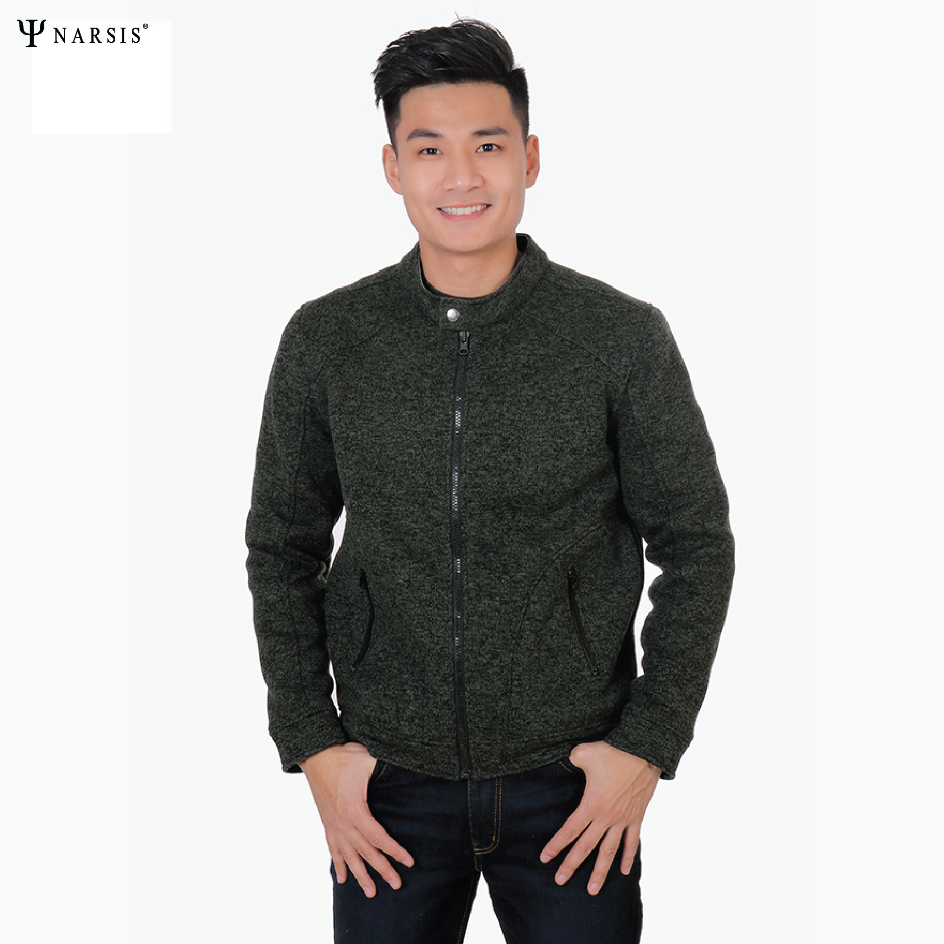ÁO KHOÁC NAM D8065A NARSIS VẢI LEN COTTON ẤM ÁP, THOÁNG MÁT, GIỮ ẤM TỐT, MỀM MẠI