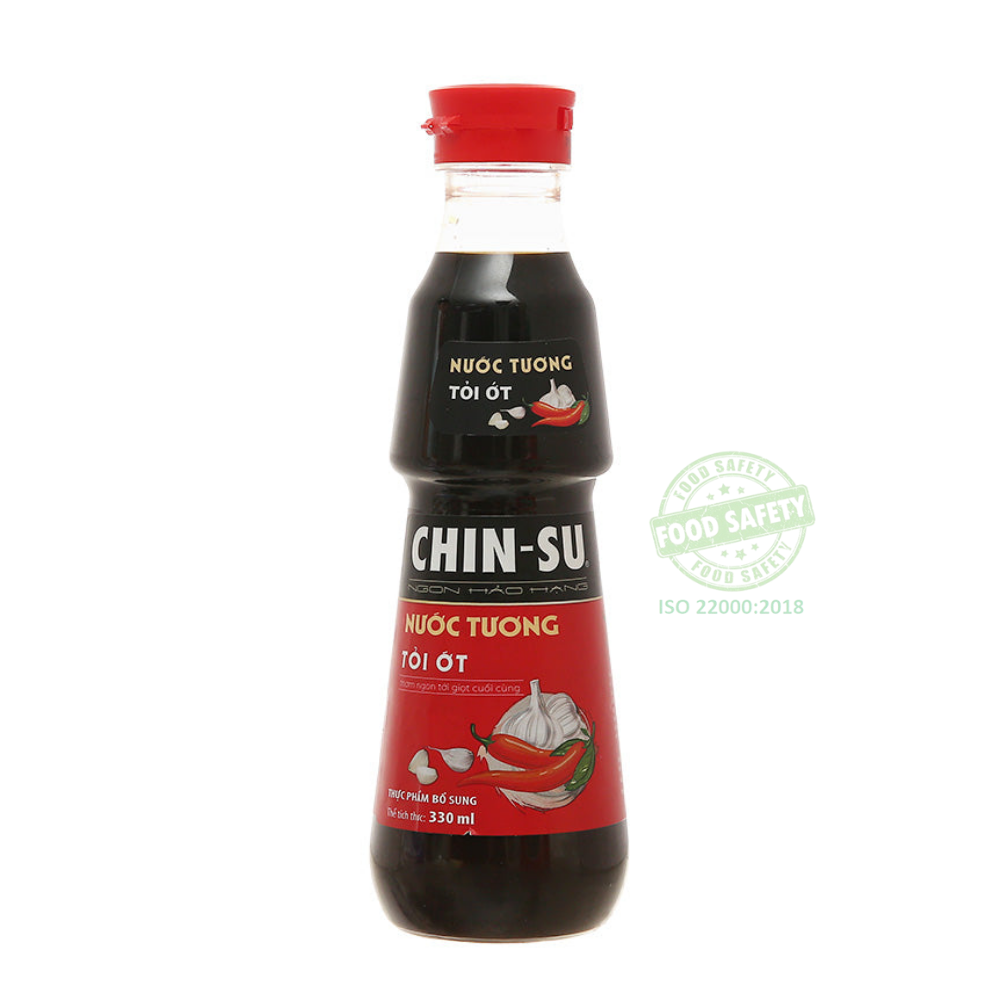 Xì dầu ChinSu tỏi ớt | Chai 330ml