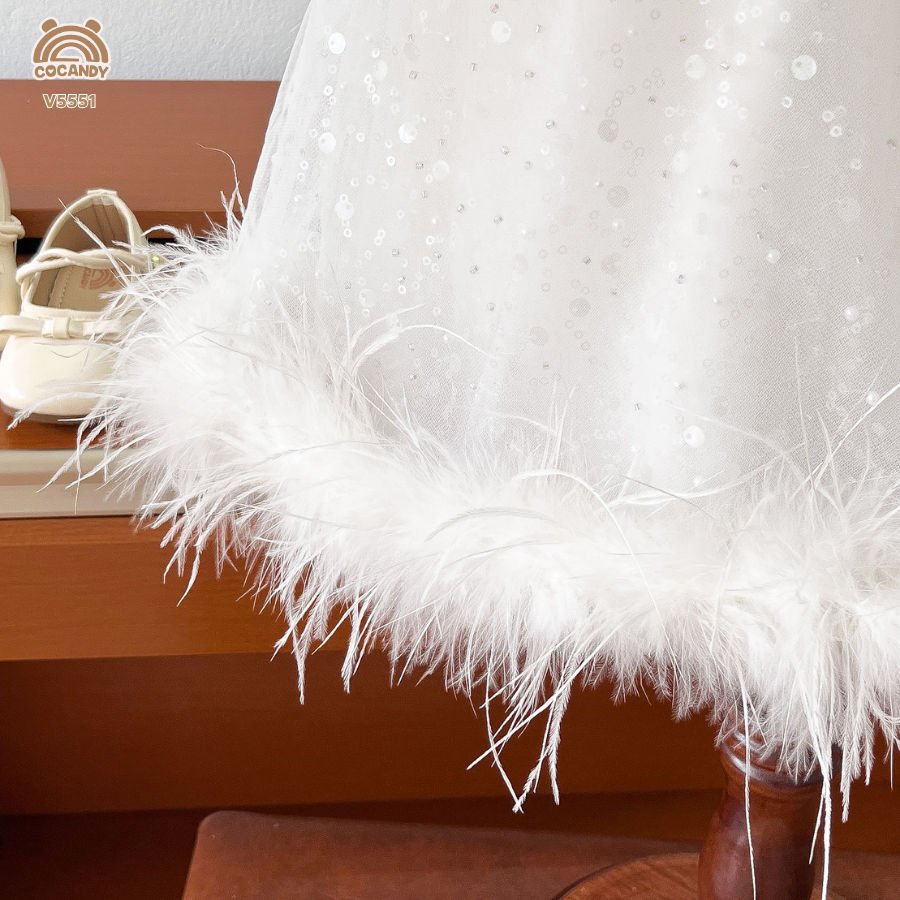 Váy cộc TRẮNG bling 