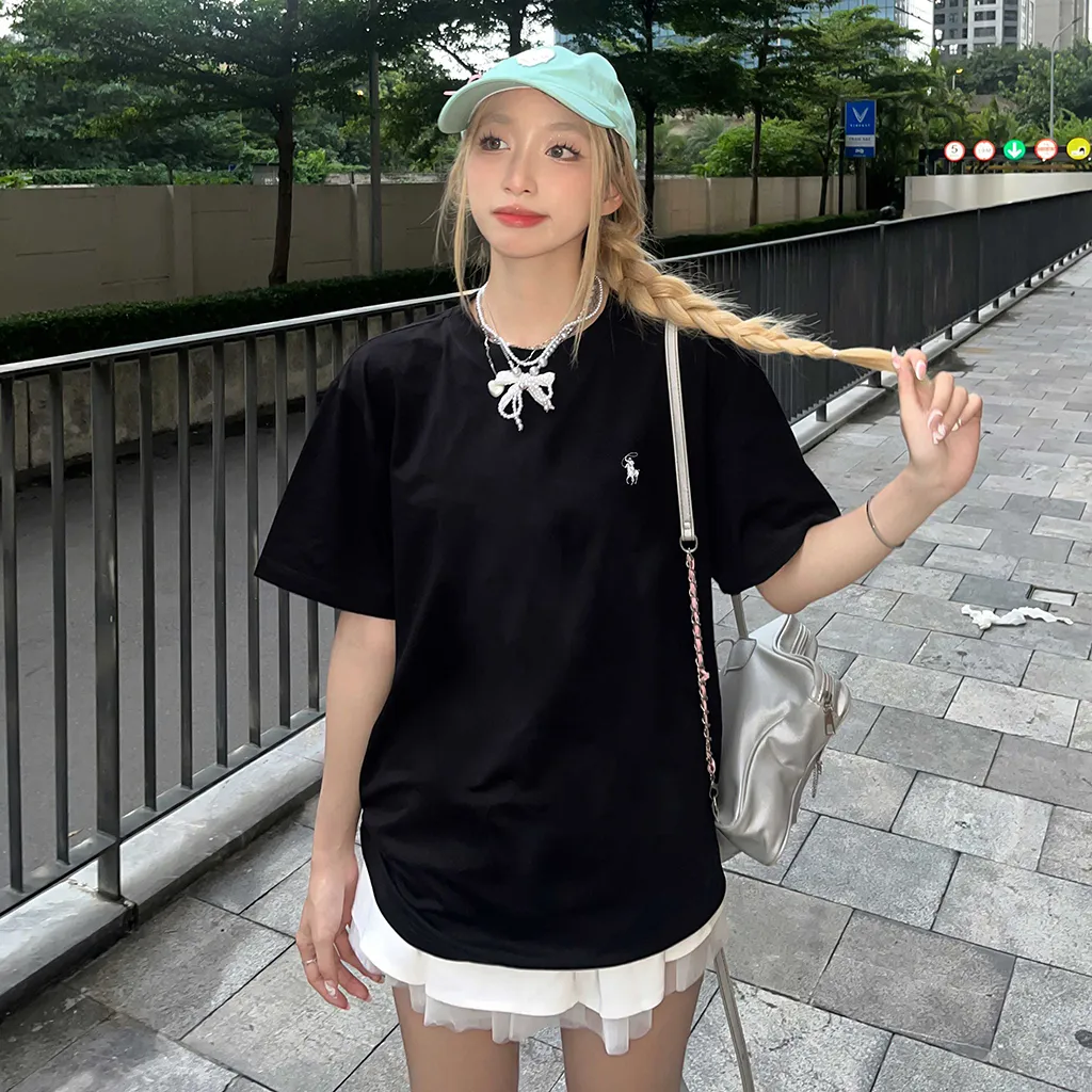 Áo thun form rộng basic nhiều màu 2510 Miucho vải cotton thoáng mát cổ tròn in artwork_thumbnail_4