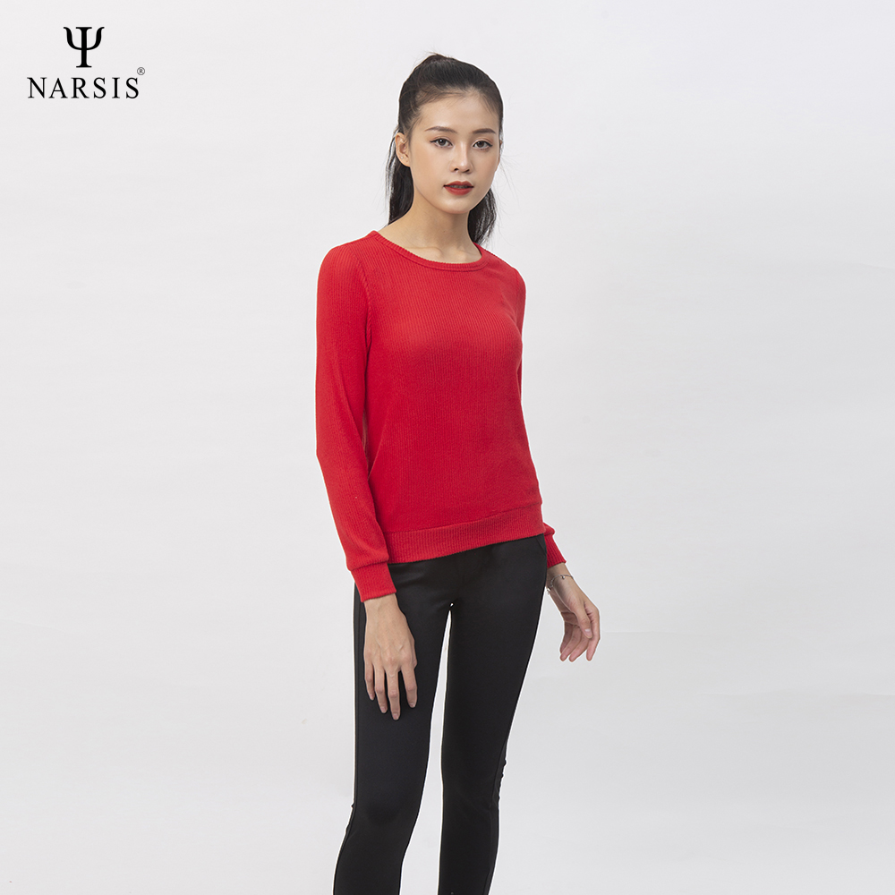 ÁO THU ĐÔNG NỮ L0052 NARSIS VẢI LEN COTTON ẤM ÁP, THOÁNG MÁT, GIỮ ẤM TỐT, MỀM MẠI_thumbnail_1
