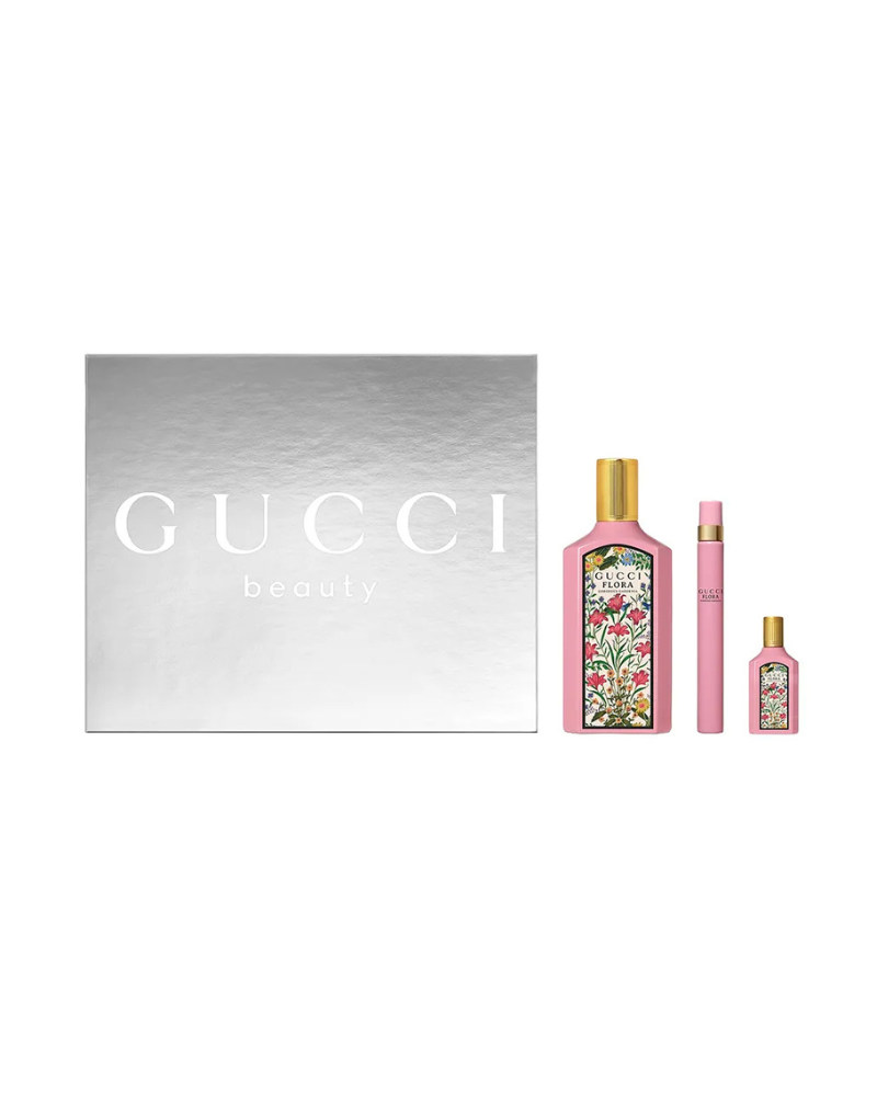 Set Gucci Flora Gorgeous Gardenia EDP 3pcs ( EDP 100ml + EDP 5ml + EDP 7,4ml ) ( Hồng )
