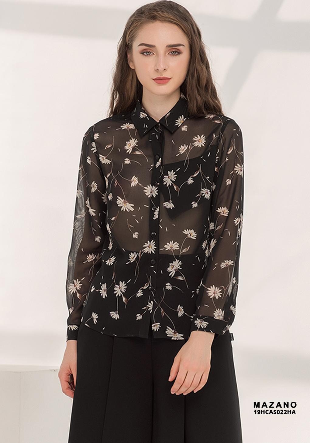 Áo sơ mi đen họa tiết hoa trắng_thumbnail_2