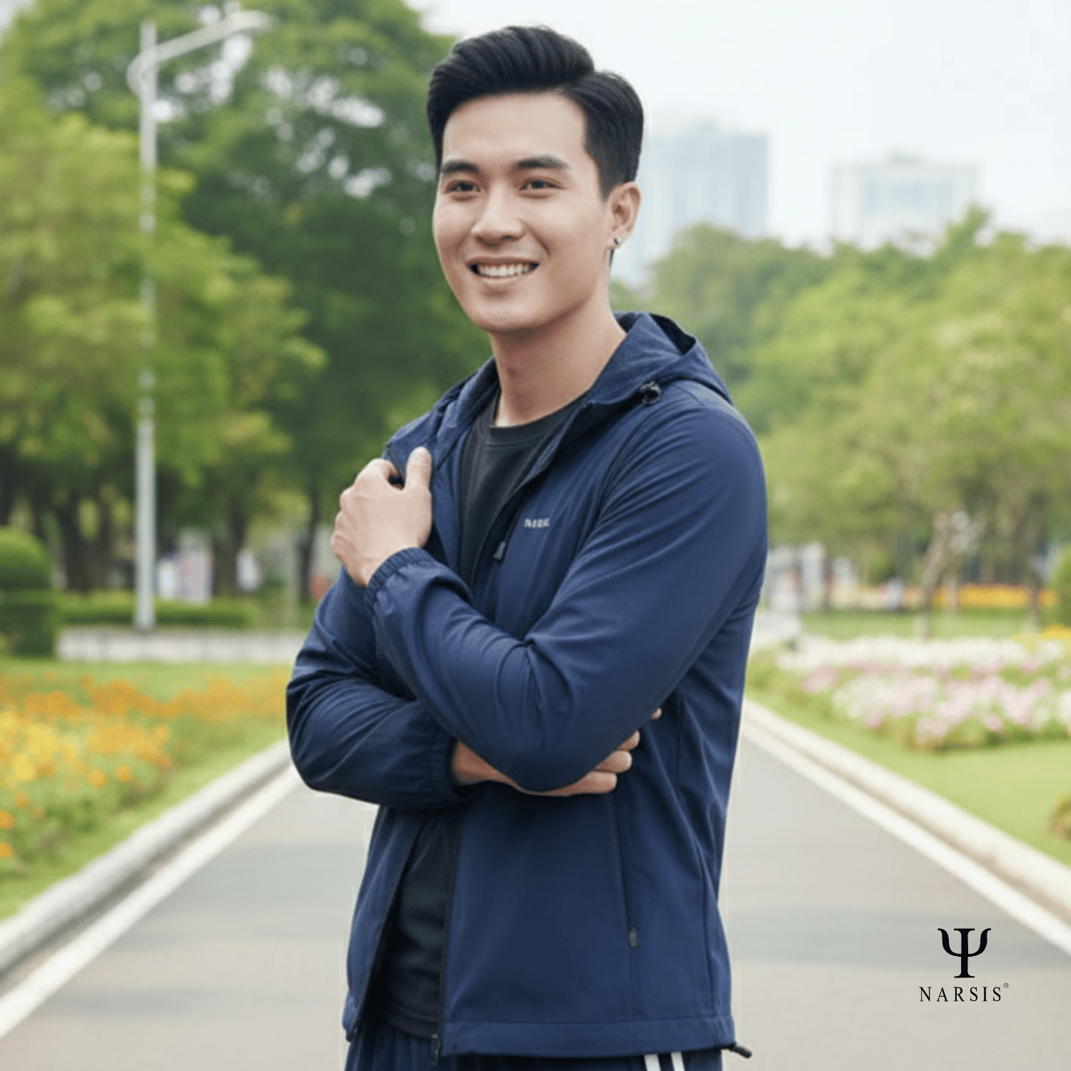 Áo Khoác Gió Nam Narsis 1 Lớp, Chống Nắng, Chống Gió, Phong Cách Trẻ Trung - D25001