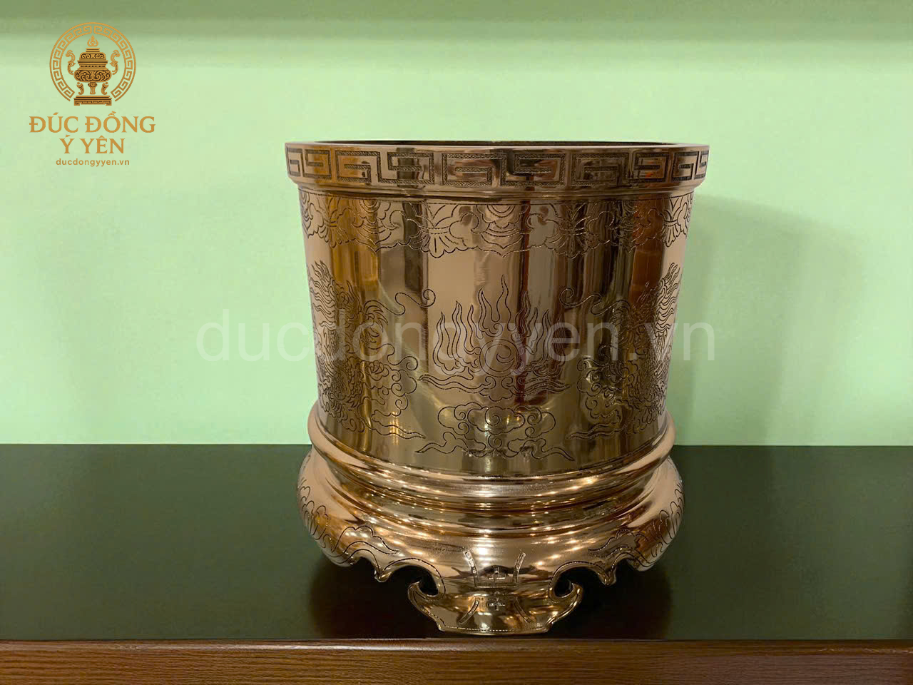 Bát hương đúc đồng đỏ mộc _thumbnail_1