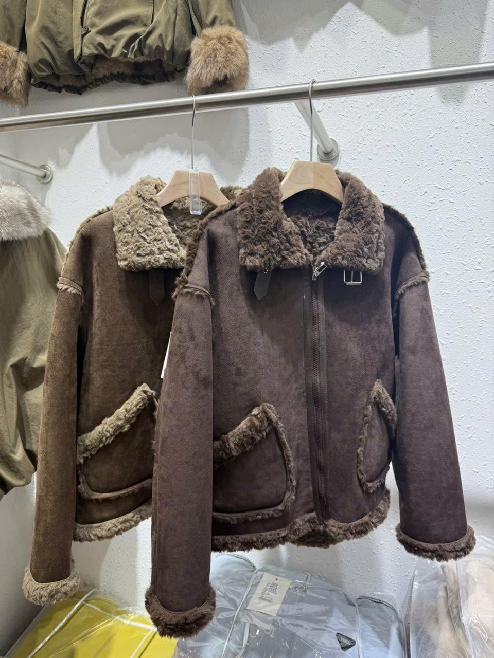 Áo da lộn lông cừu - C47