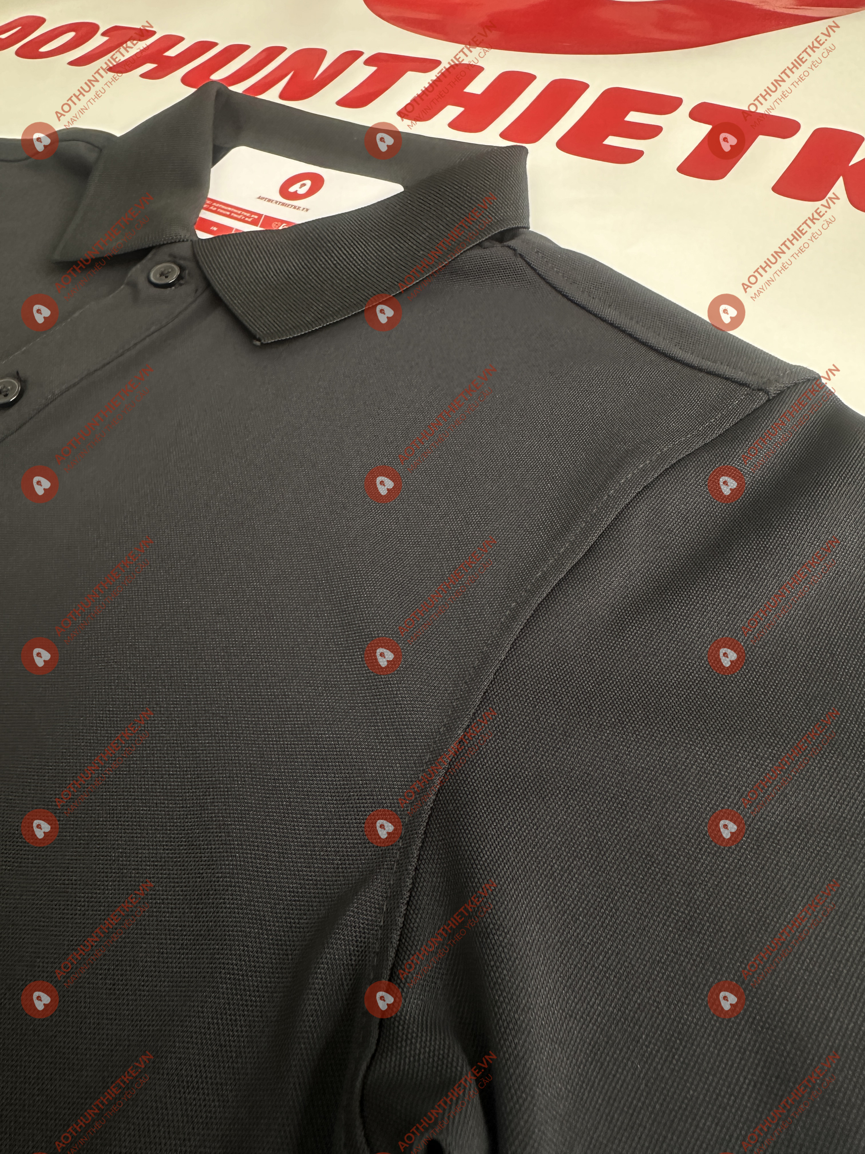 Áo Đồng Phục Polo Basic Đen_thumbnail_1