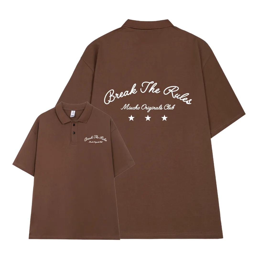 Áo polo form rộng basic 2482 Miucho vải cotton co giãn thoáng mát cổ trụn in typography_thumbnail_7