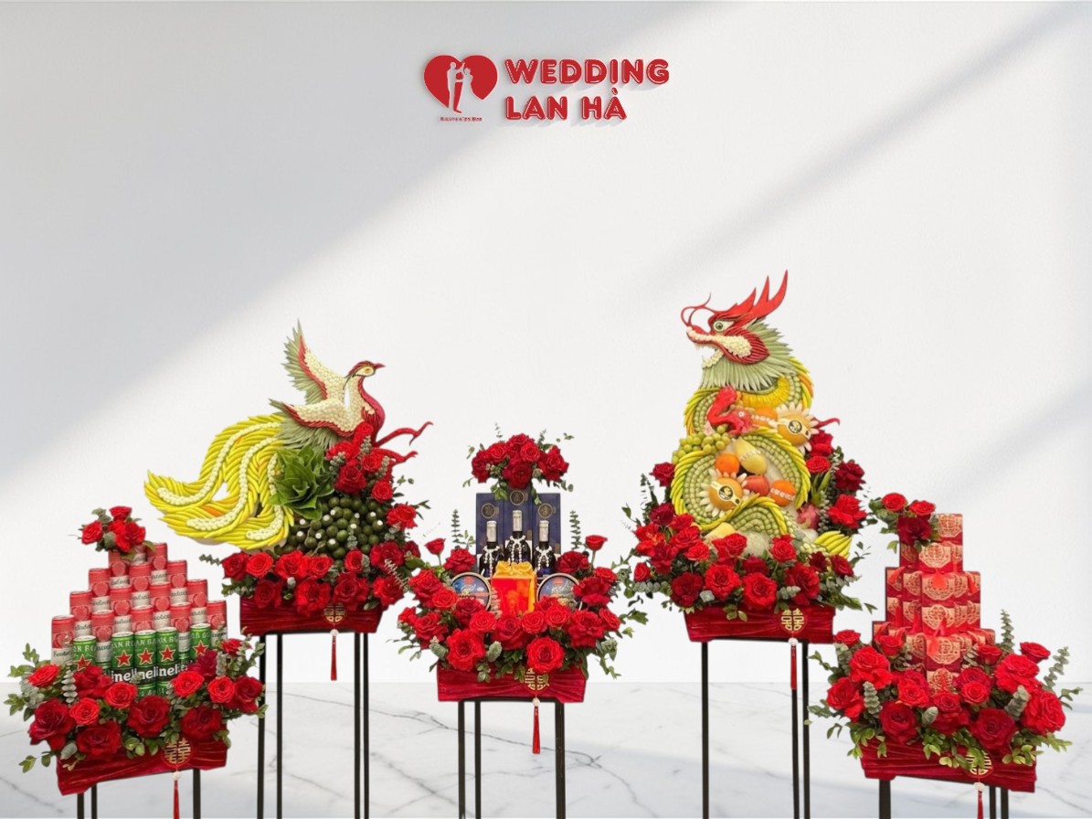 Tráp Hỏi Rồng Phượng 5 Lễ (Mẫu 5)