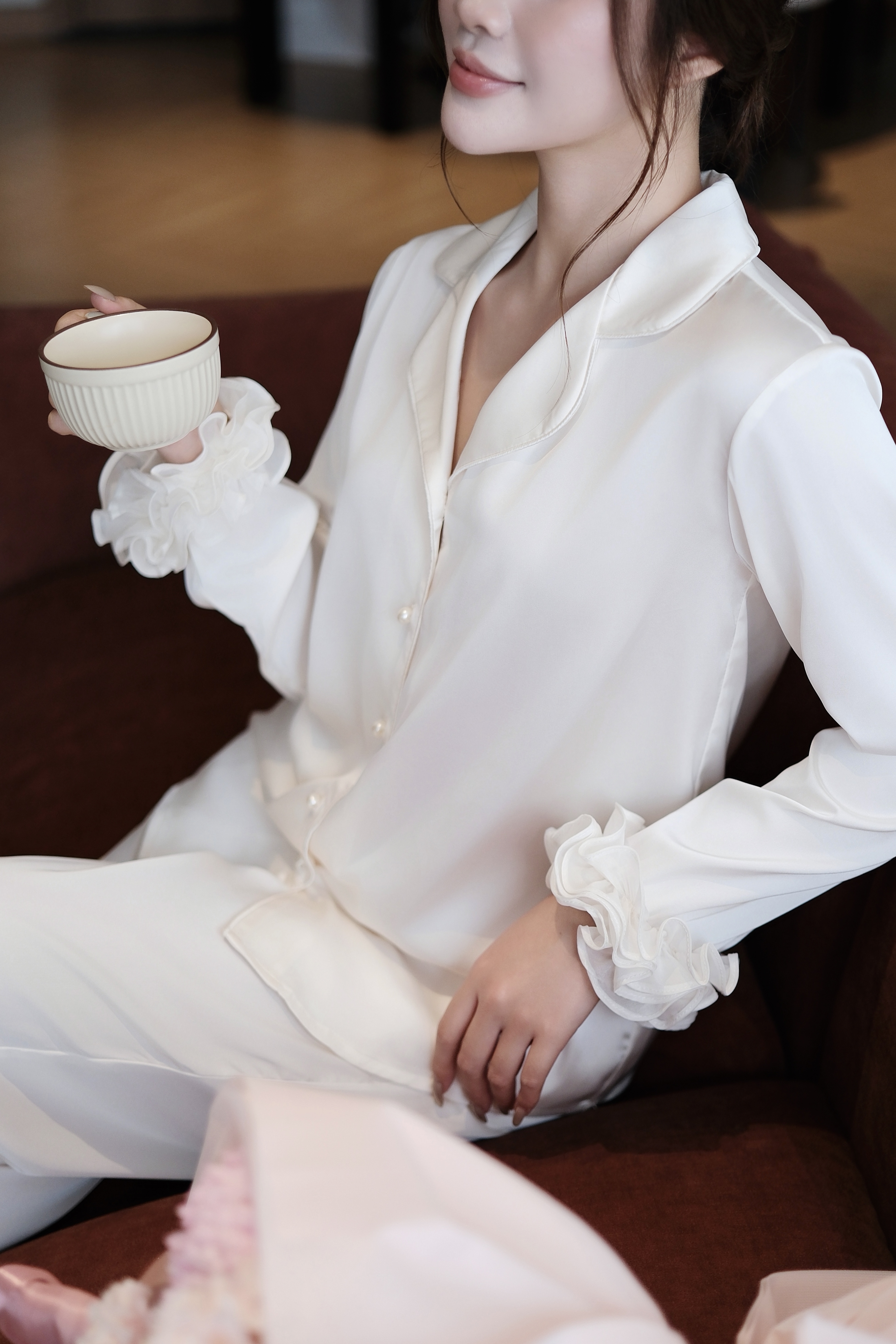 Bộ Lụa Áo Dài Tay, Quần Dài BN639_thumbnail_6