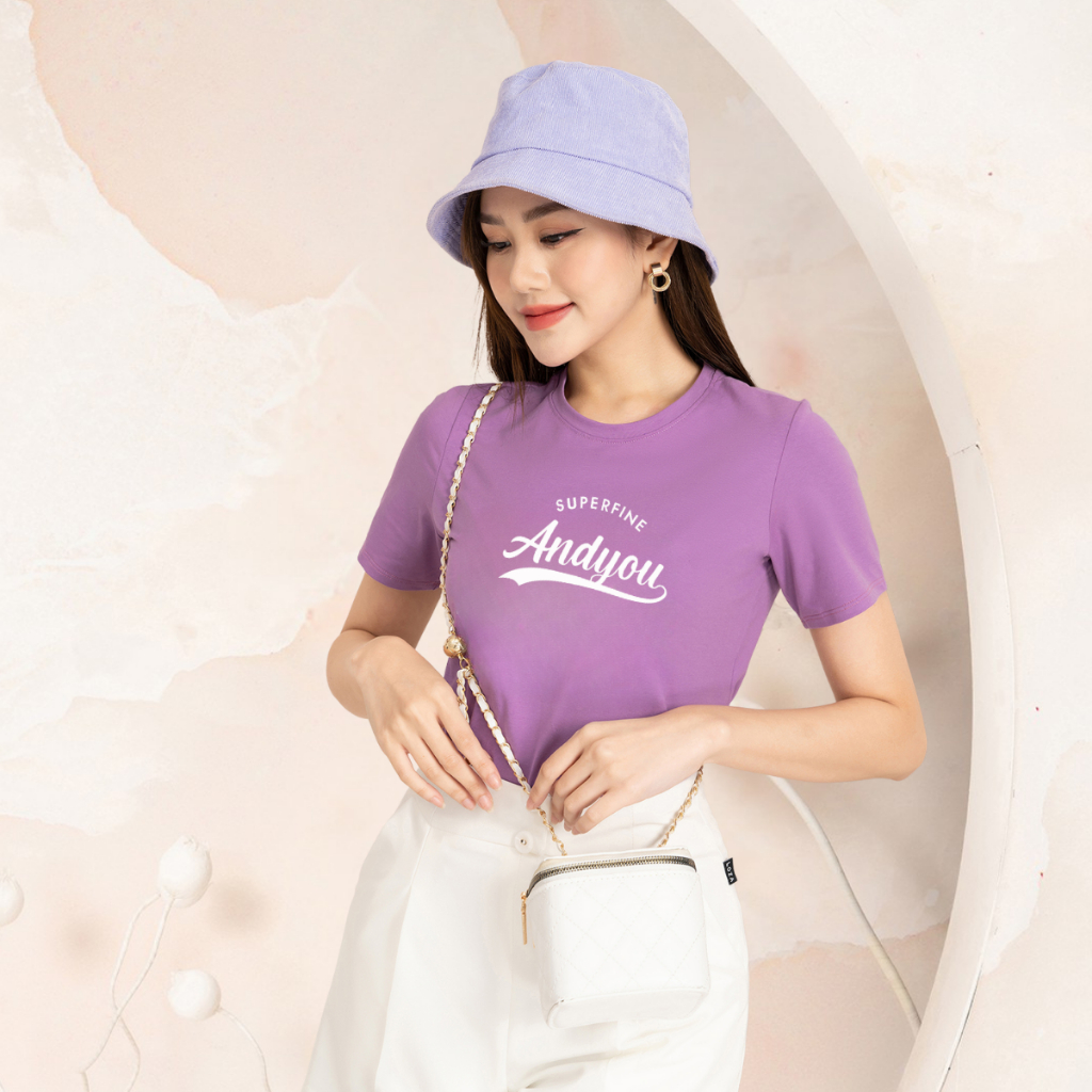 [Form vừa] Áo thun nữ form vừa in chữ Andyou - Áo phông LOZA VT7871_thumbnail_2