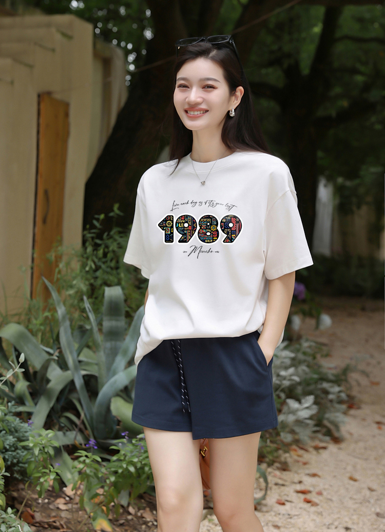 Áo thun nữ in năm sinh 1989 form vừa regular vải cotton 4c thoáng mát ARD1776 Miucho Chic in mix_thumbnail_2