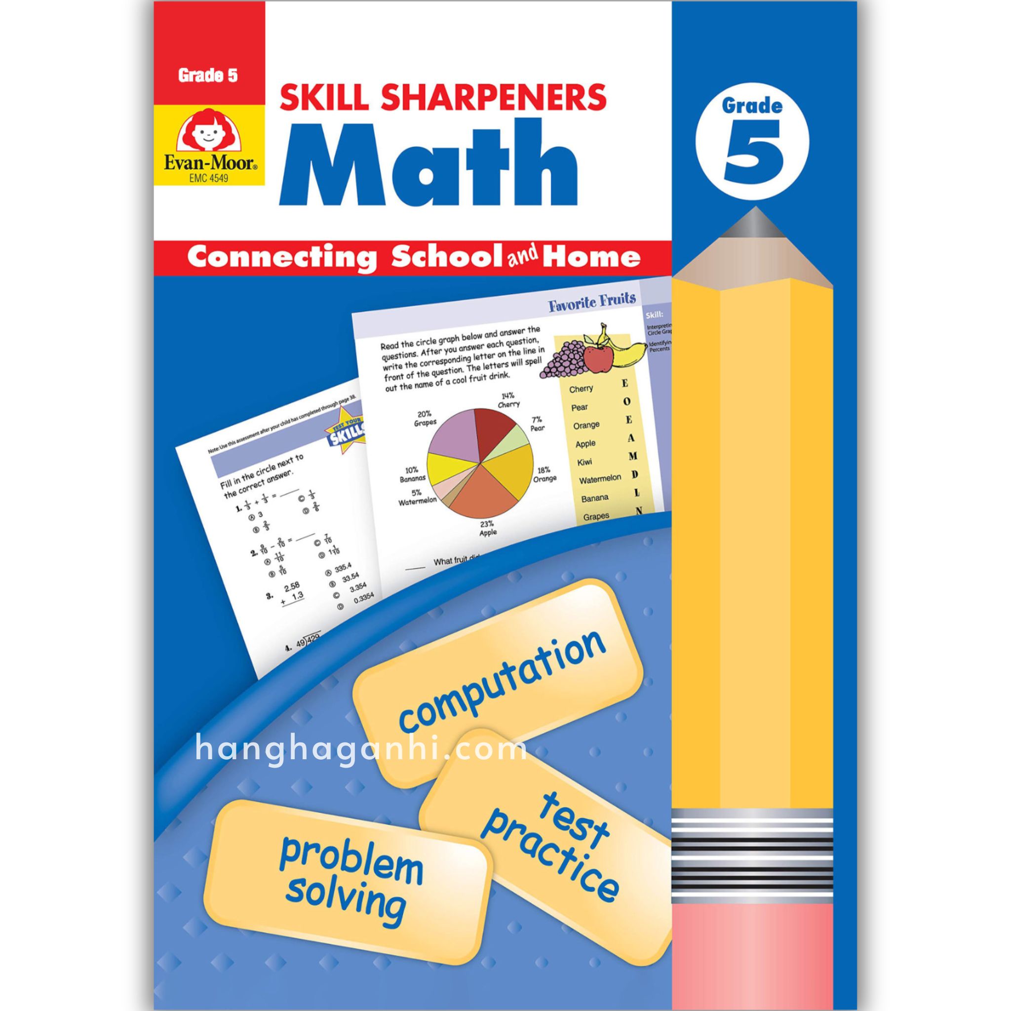 Skill Sharpeners Math Grade 5, Sách Toán Mỹ Evan Moor cho học sinh lớp 5