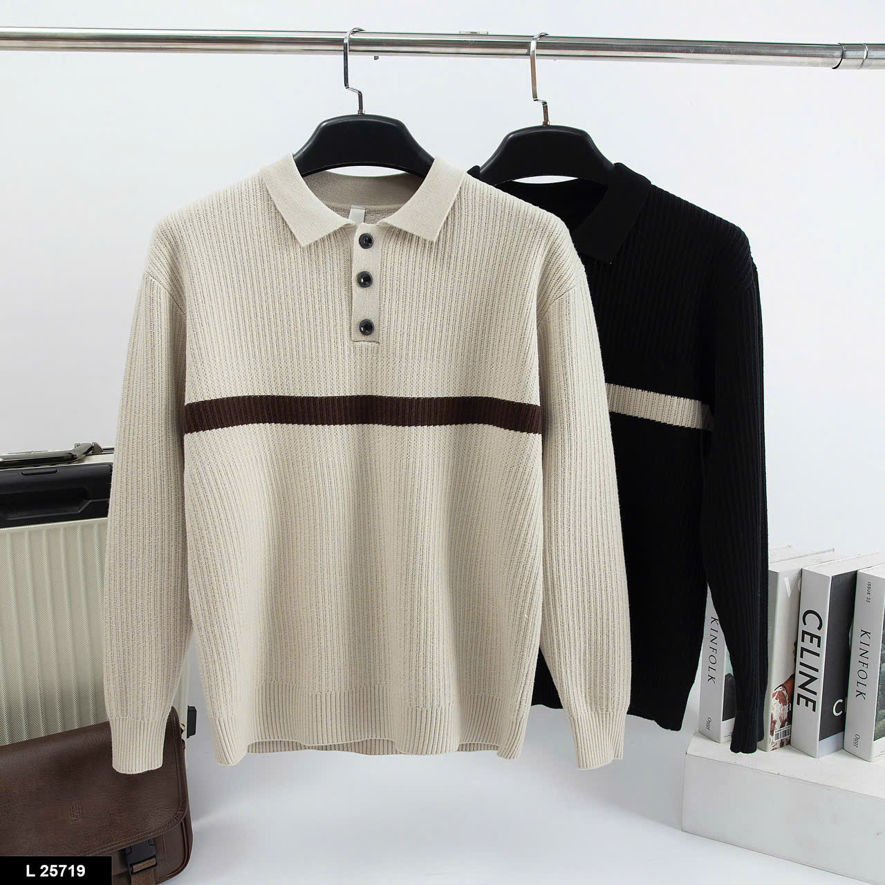 Áo Len Polo Minimal Korean Style