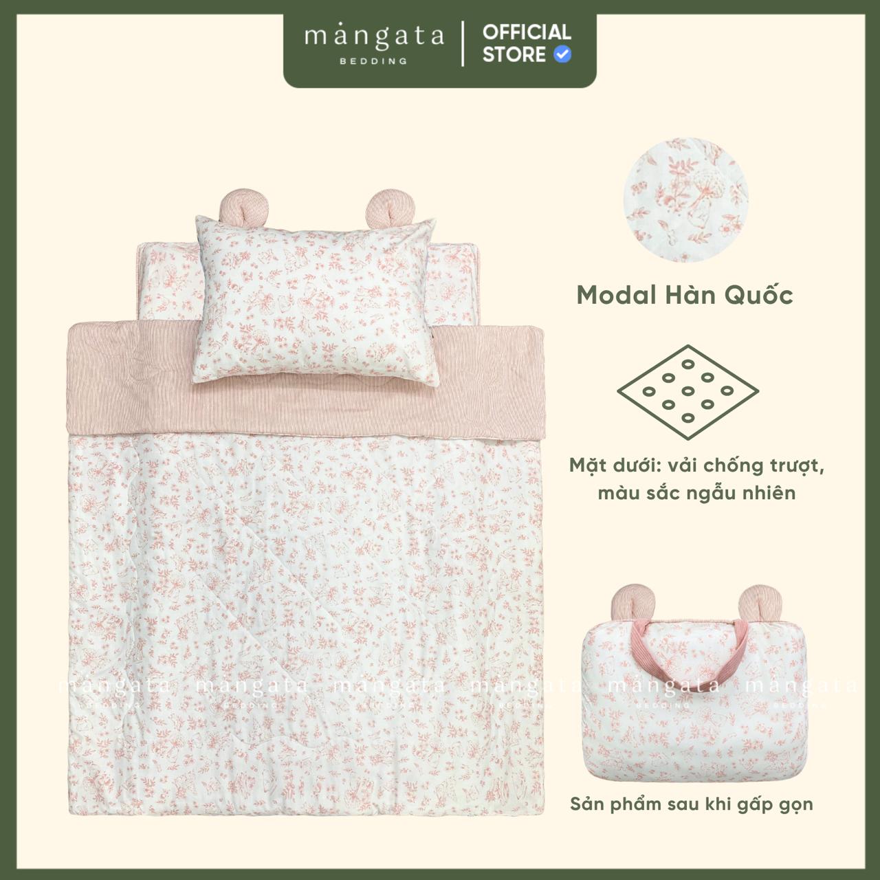 Mẫu Thỏ cam - Bộ chăn gối gấp gọn đi học_thumbnail_1