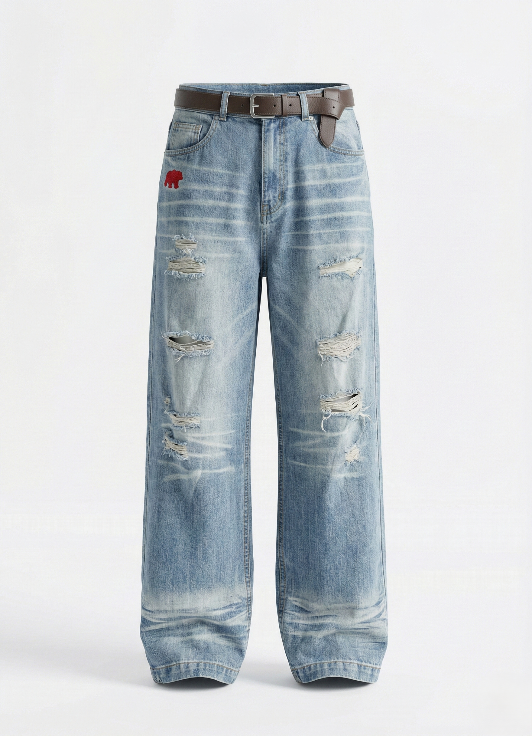 BIGSIZE NỮ-Quần suông thêu voi đỏ T-QJ609