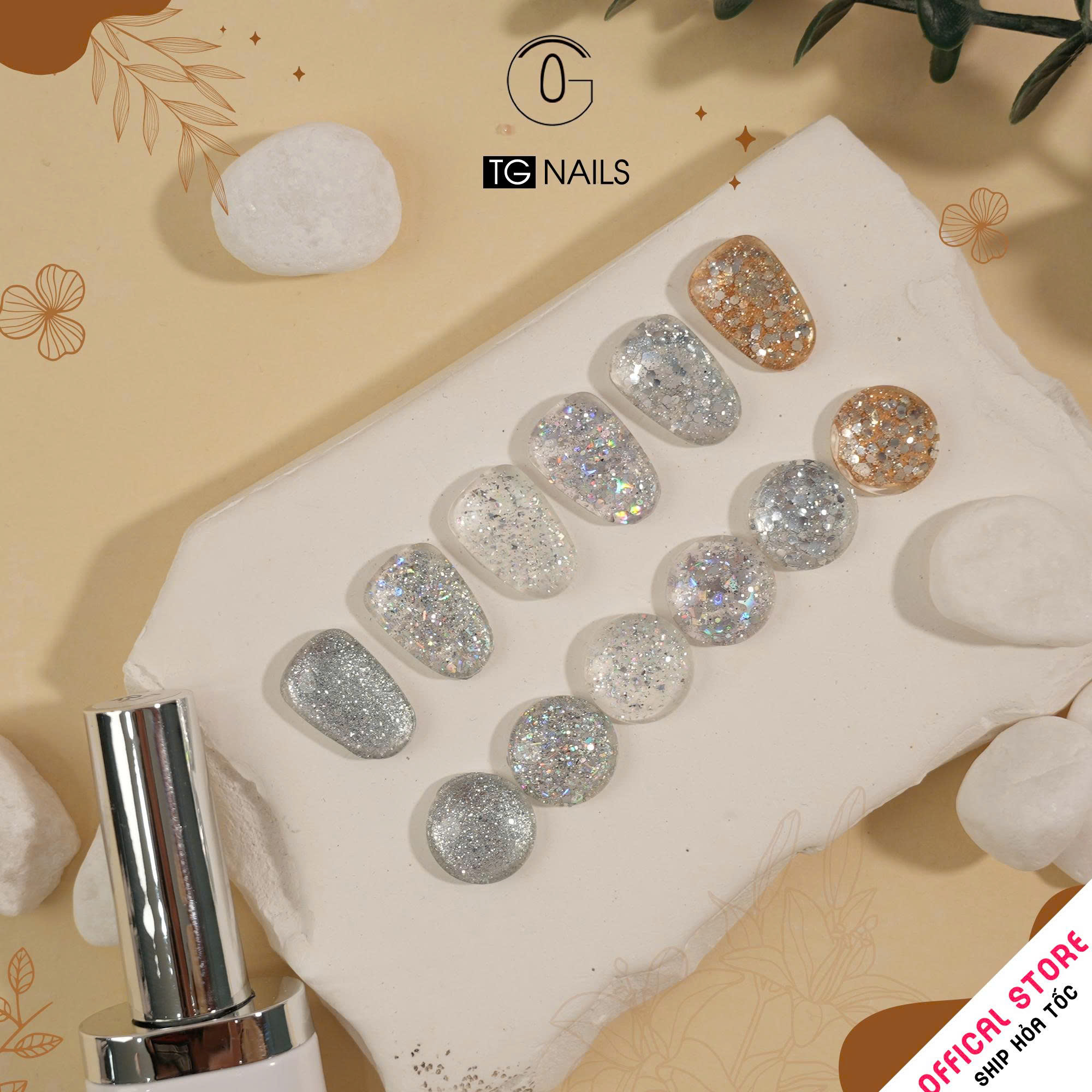 Set sơn gel 6 màu Nhũ Siêu Sáng TG