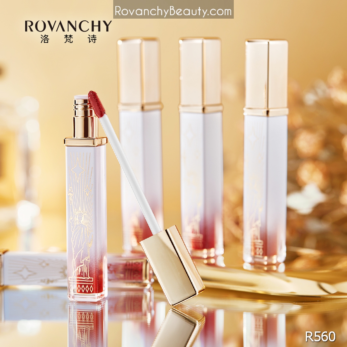 Son Kem Lì R560 ROVANCHY Nữ Hoàng - Không Bám Ly, Lâu Trôi, Màu Sắc Thời Thượng, 3.8g_thumbnail_6