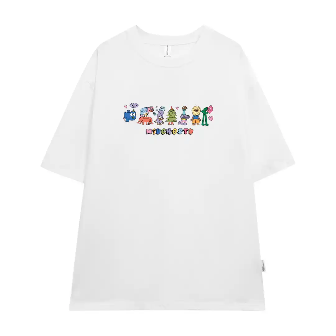 Áo thun nữ form rộng Miucho cotton cao cấp thoáng mát dày dặn hoạt hình in mix 2778