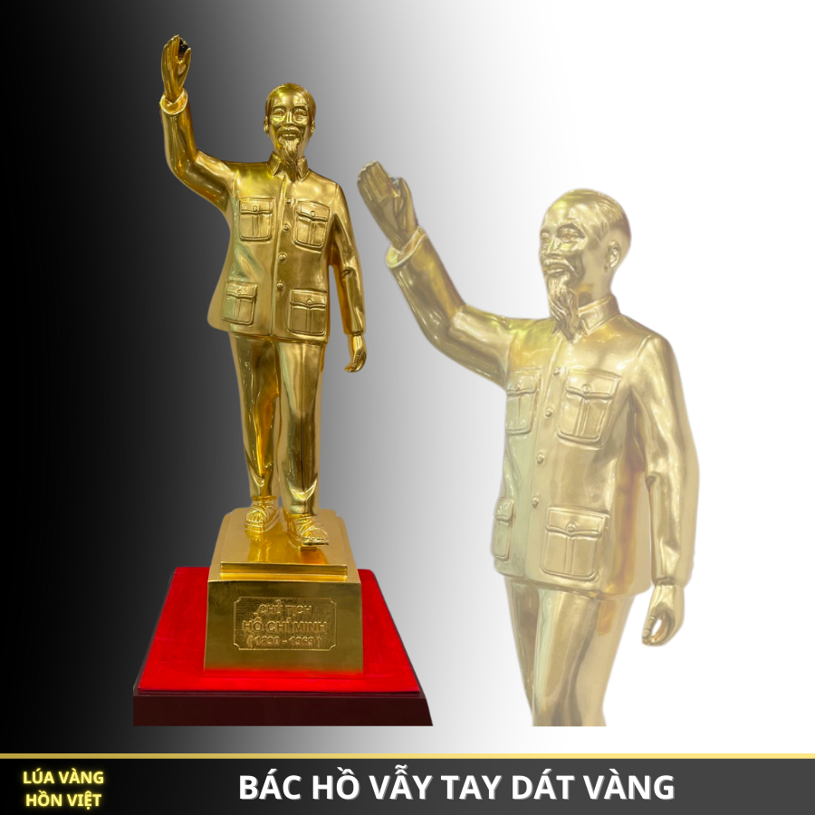 BÁC HỒ VẪY TAY DÁT VÀNG 24K_thumbnail_0