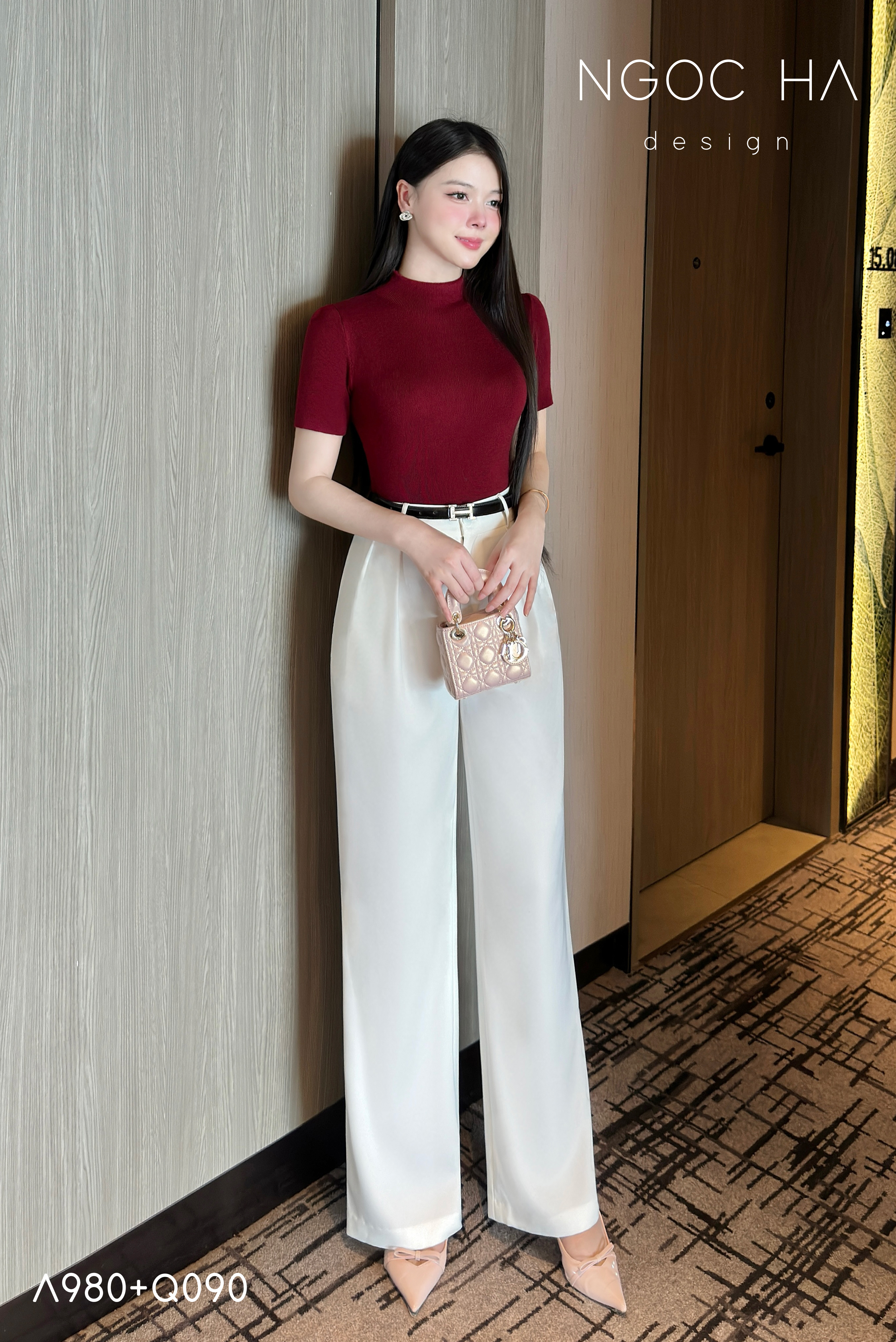 Elain Top_ Áo Len Cổ Cao Tay Cộc A980_thumbnail_7