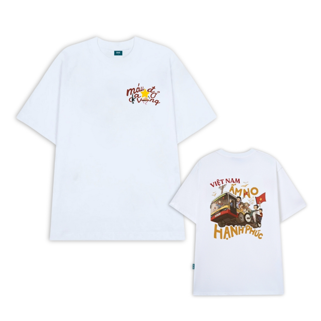 Áo thun Việt Nam Độc lập tự do, Ấm no hạnh phúc dáng oversize nam nữ - Local Brand We Tee T024_thumbnail_7