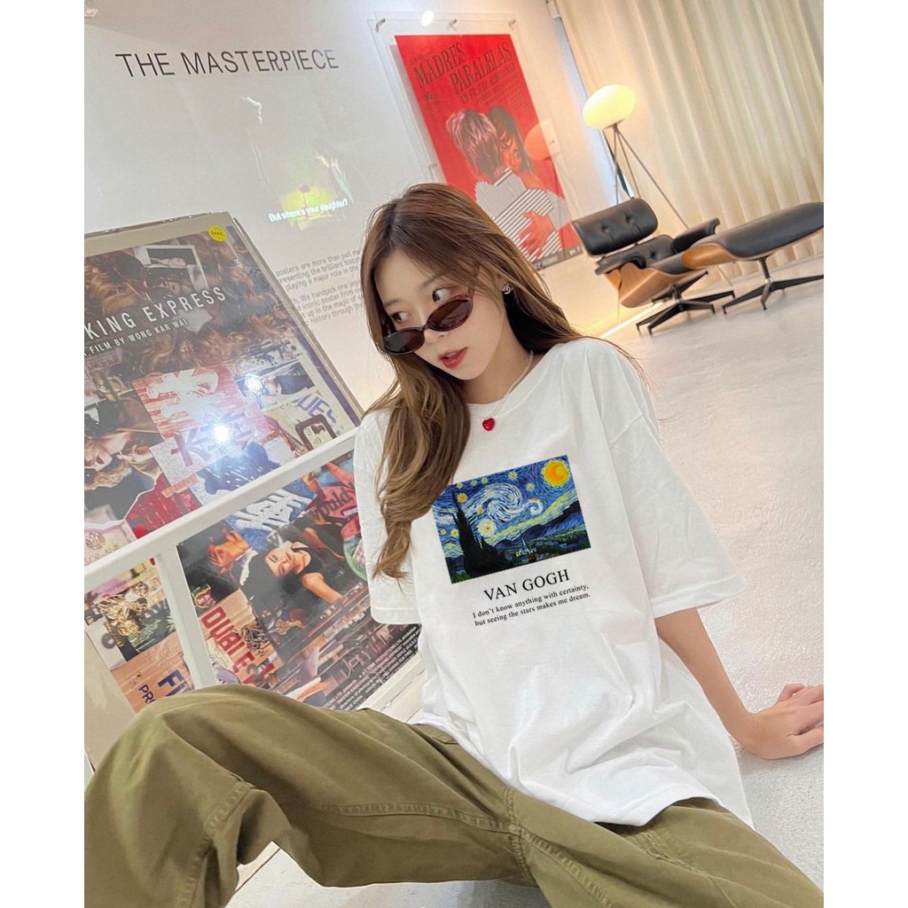 Áo thun unisex tay lỡ form rộng chất vải cotton mềm mại Miucho AT292 in graphic_thumbnail_4