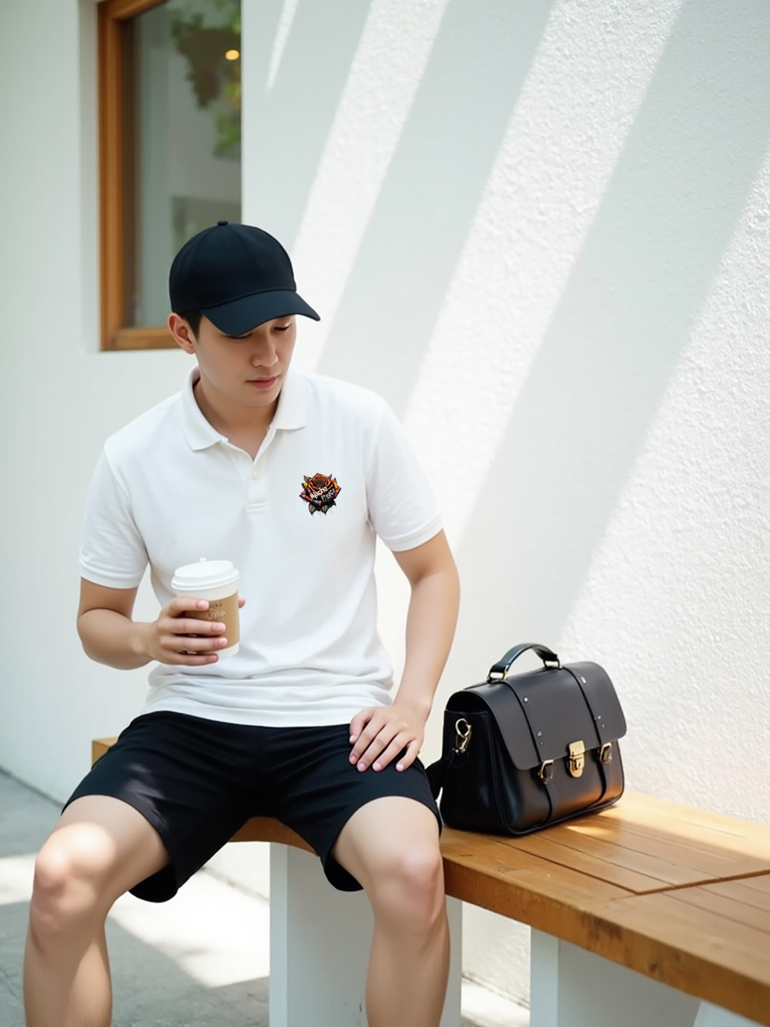 Áo polo nam đẹp form vừa 2052 Miucho Iconic cổ trụ vải cá sấu polyester thoáng mát in artwork_thumbnail_2