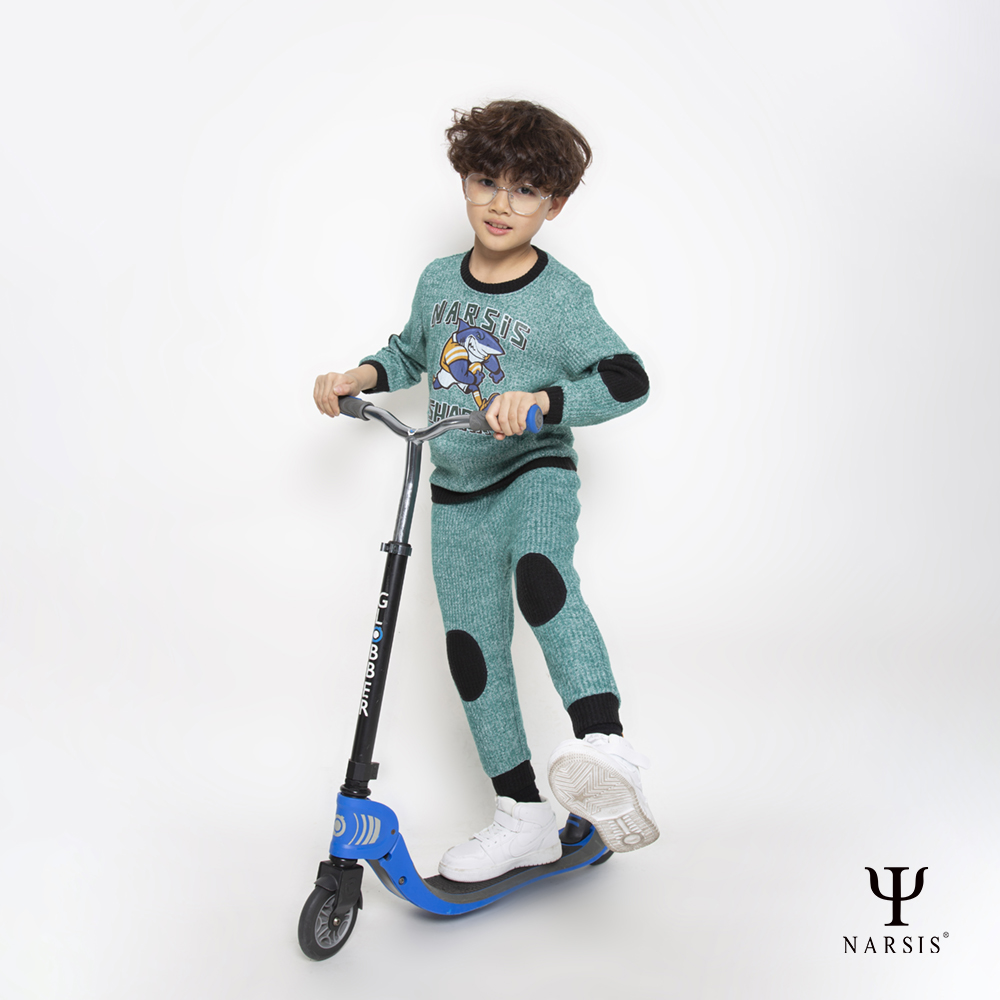 Set bé trai Narsis KE2126 họa tiết chữ nổi, chất len mềm mại, phù hợp mùa lạnh._thumbnail_1