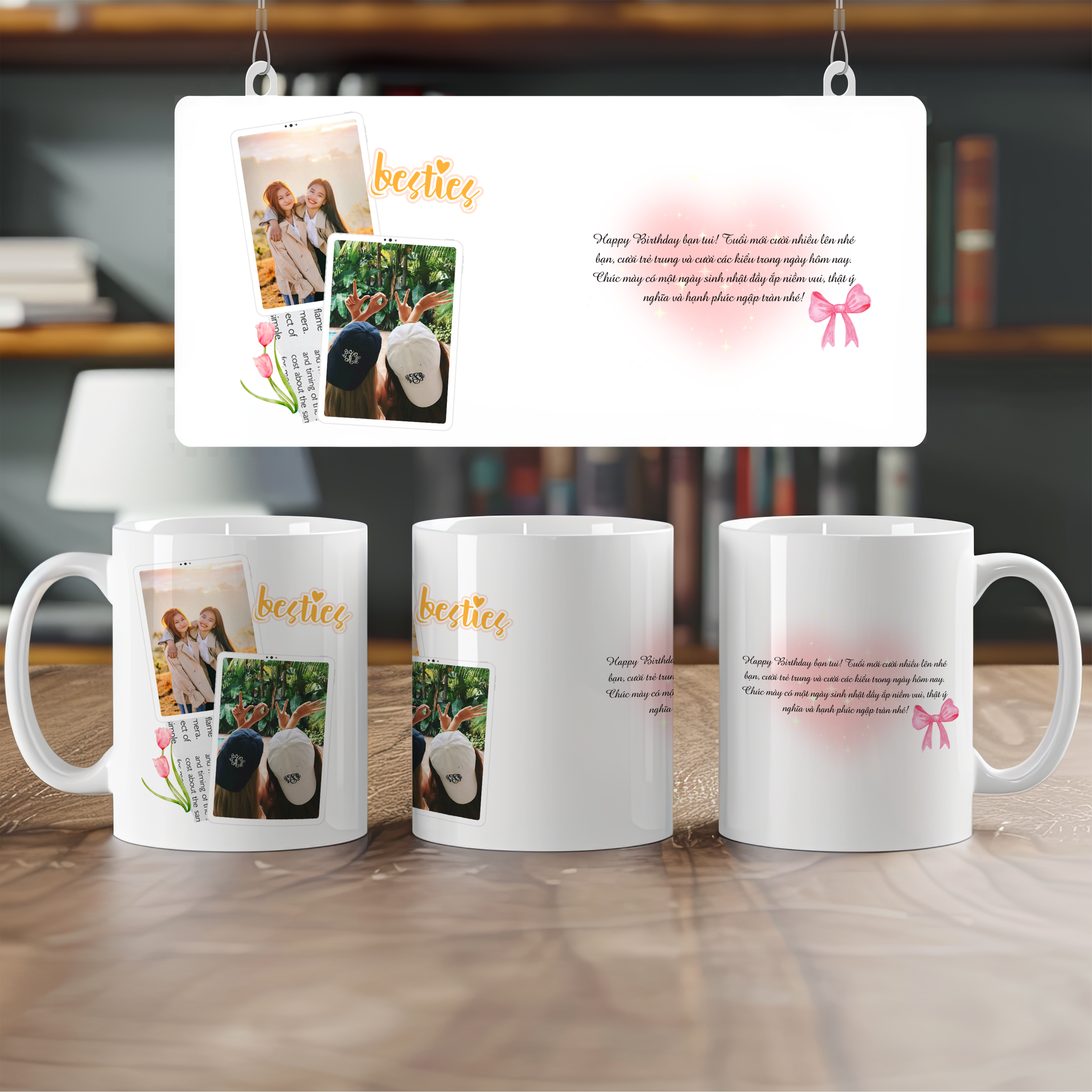 Ly sứ trắng in hình theo yêu cầu, quà tặng ý nghĩa cho đôi bạn thân dịp sinh nhật, kỷ niệm tình bạn, ngày đặc biệt_thumbnail_4
