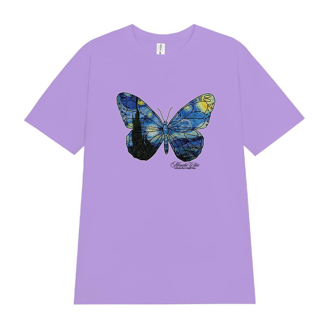 Áo thun nữ form vừa regular hình bướm ARD2342 Miucho vải cotton thoáng mát mềm mại co giãn_thumbnail_12