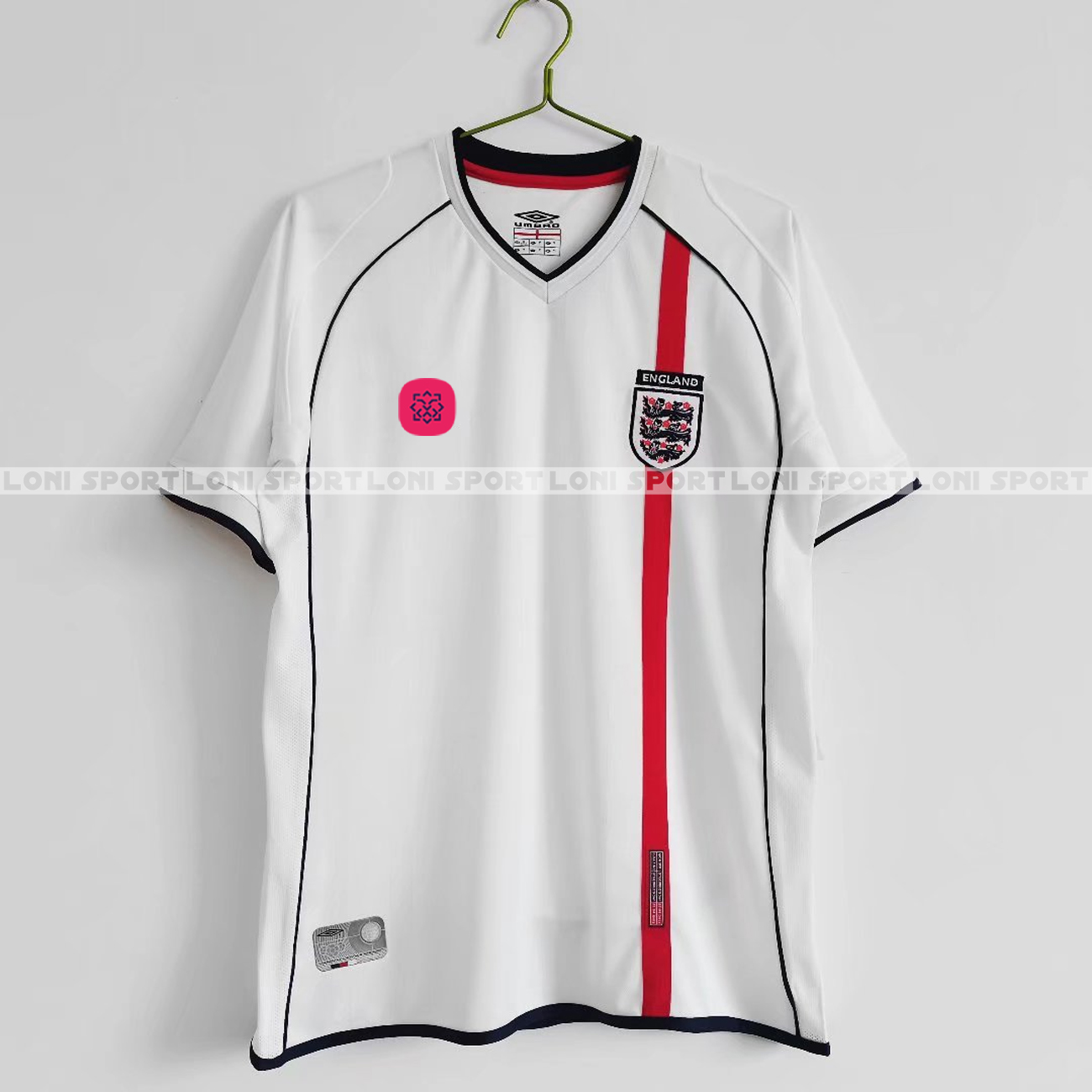 Áo Retro Tuyển Anh sân nhà trắng 2002_thumbnail_1