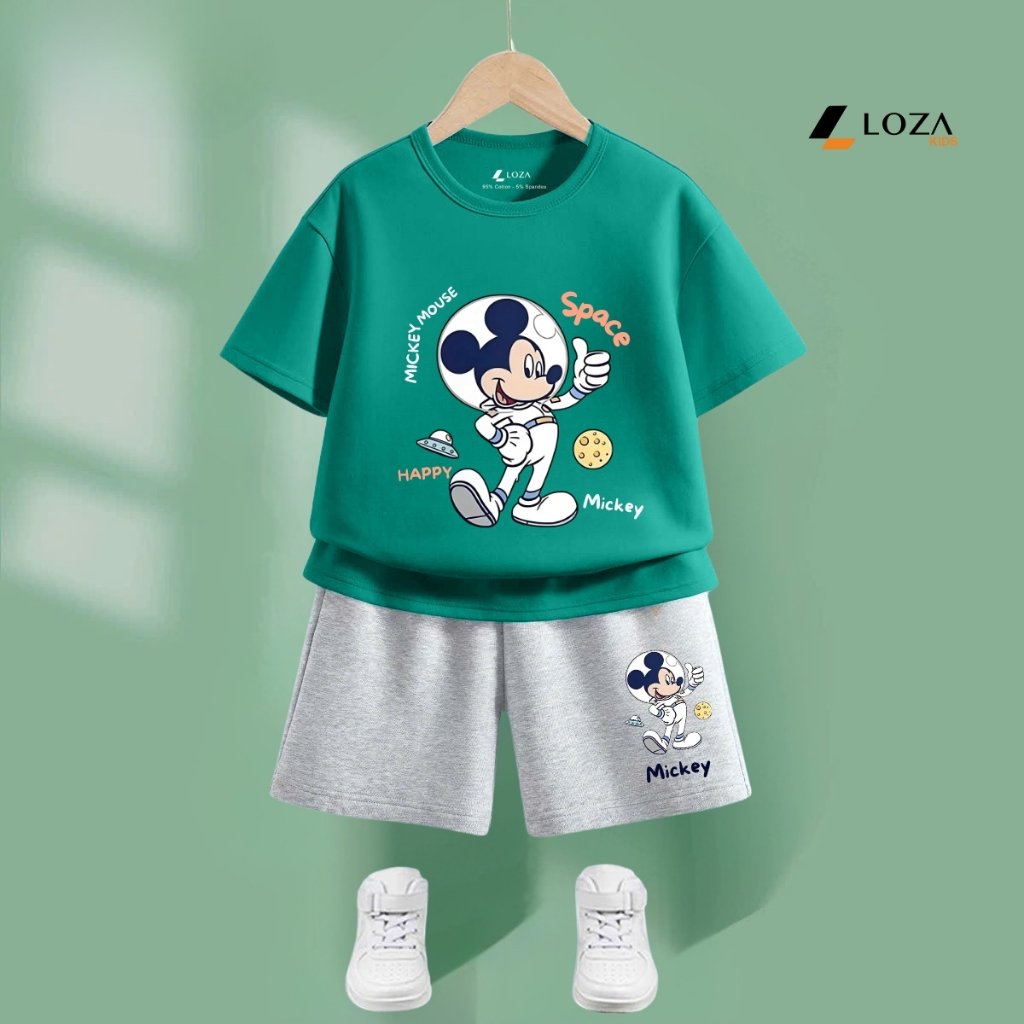 Bộ đồ bé trai in hình Mickey -  Loza Kids SB378_thumbnail_4
