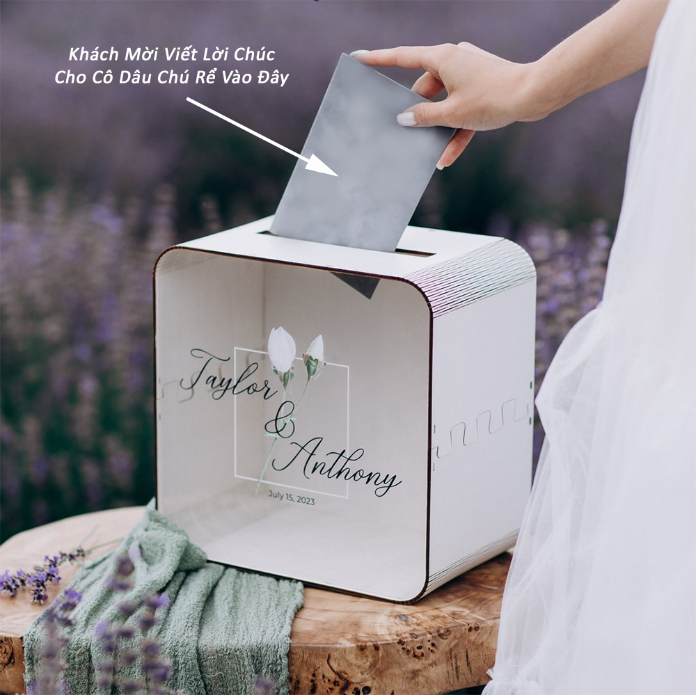 Hộp Thả Lời Chúc Đám Cưới, Sự Kiện, Công Ty, Sinh Nhật - (Size tính theo chiều ngang)_thumbnail_5