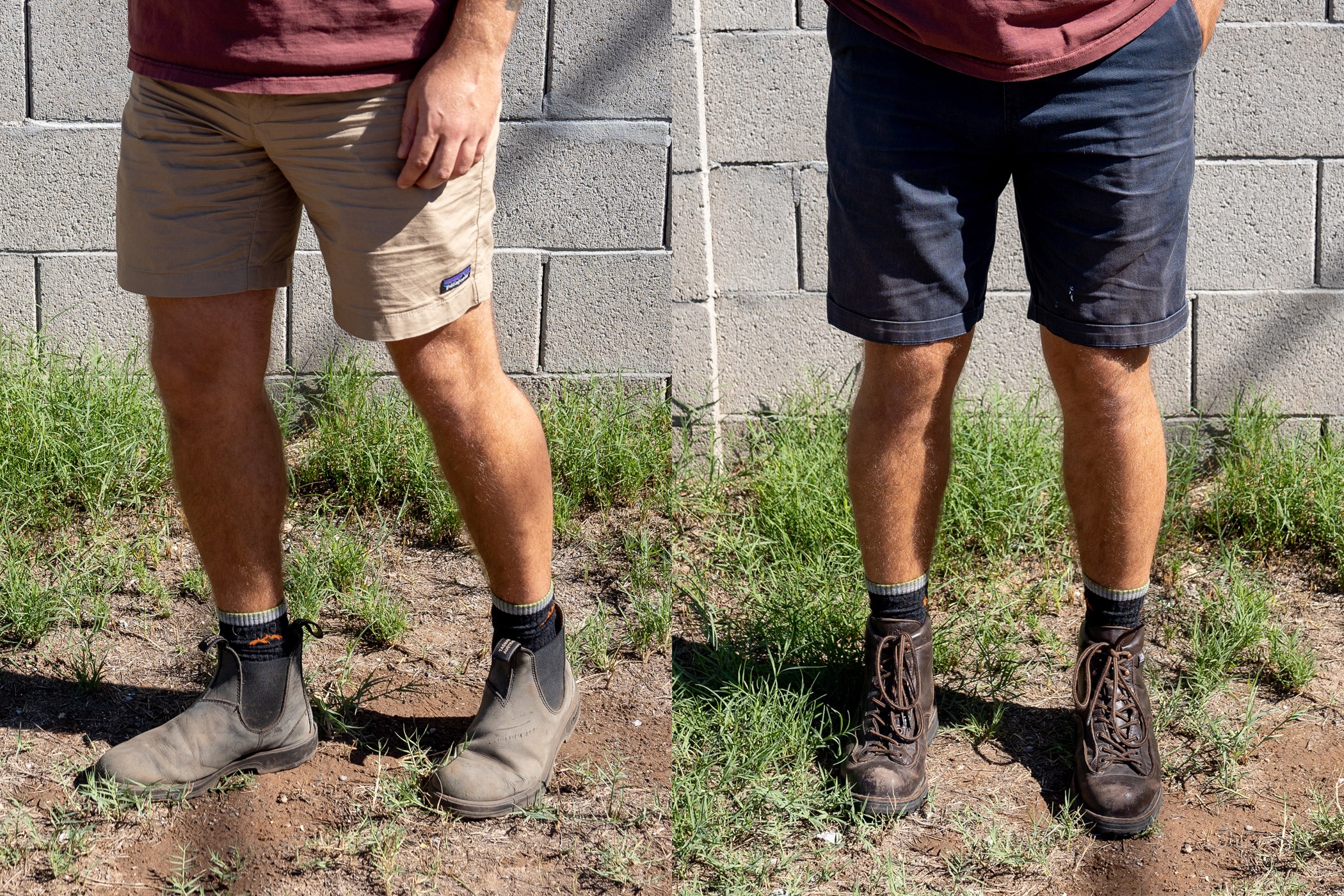 Giày Boots đi kèm với quần short nam