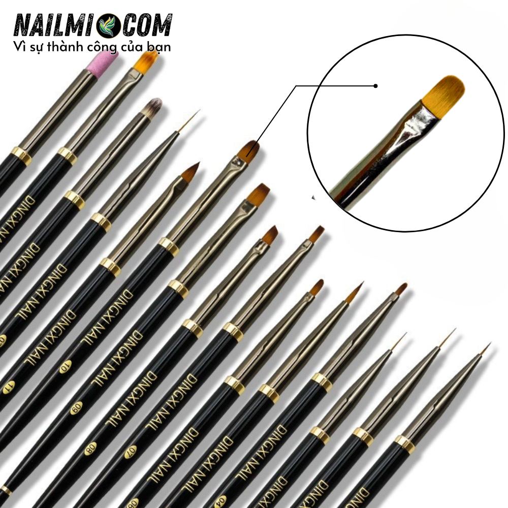 Cọ đắp gel - bản tròn - Dingxi - cán kim loại_thumbnail_1