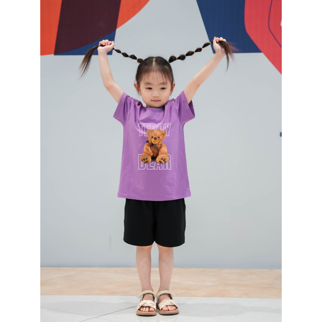 Set bộ bé gái hình gấu TEDDY BEAR - Loza Kids SB21